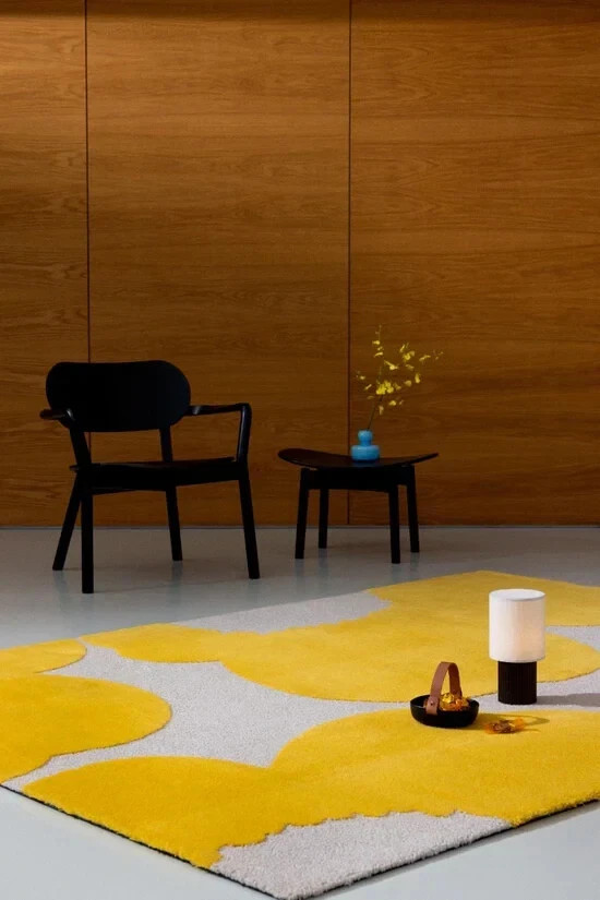 FINNISH MODERN MARIMEKKO “ISO UNIKKO” MAIJA ISOLA WOOL RUG YELLOW SIZES NEW