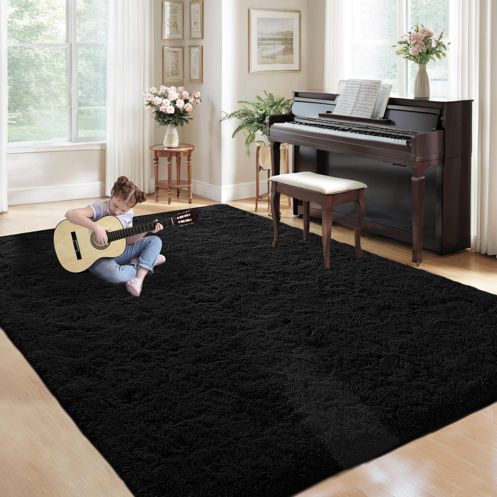 5×7 Area Rug for Living Room Fluffy Shag Soft Washable Rugs Fuzzy Plush Indoor