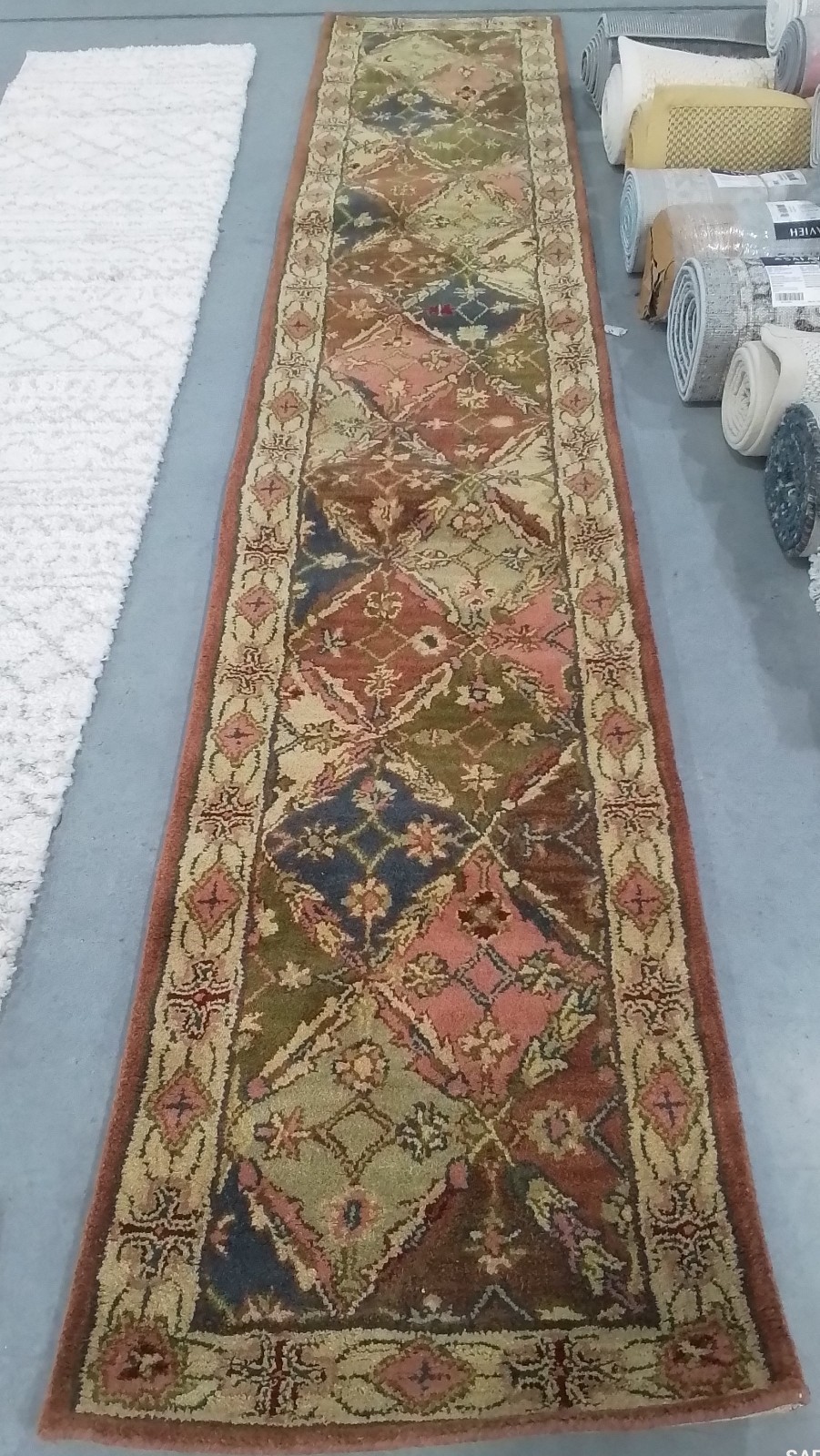 BEIGE / BEIGE 2′-3″ x 12′-0″ Back Stain Rug, Reduced Price 1172776927 HG316A-212
