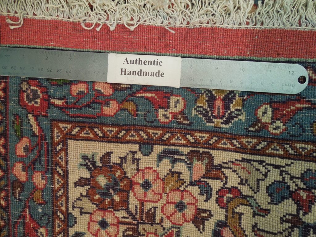 7×8′ Dark Coral Fine Traditional Saroouk Rug 72403