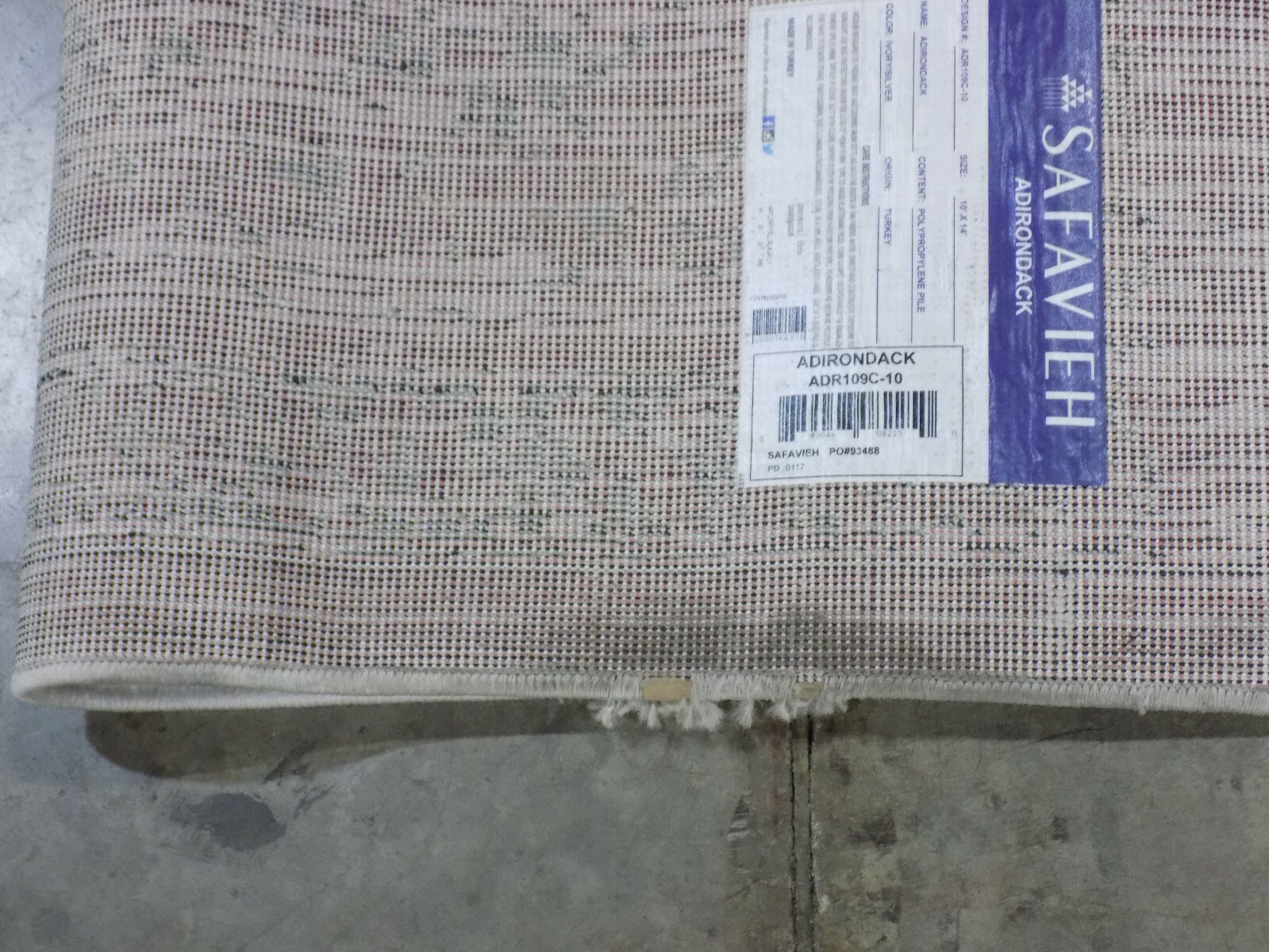 IVORY / SILVER 10′ X 14′ Damaged Rug Reduced Price 1172558667 ADR109C-10