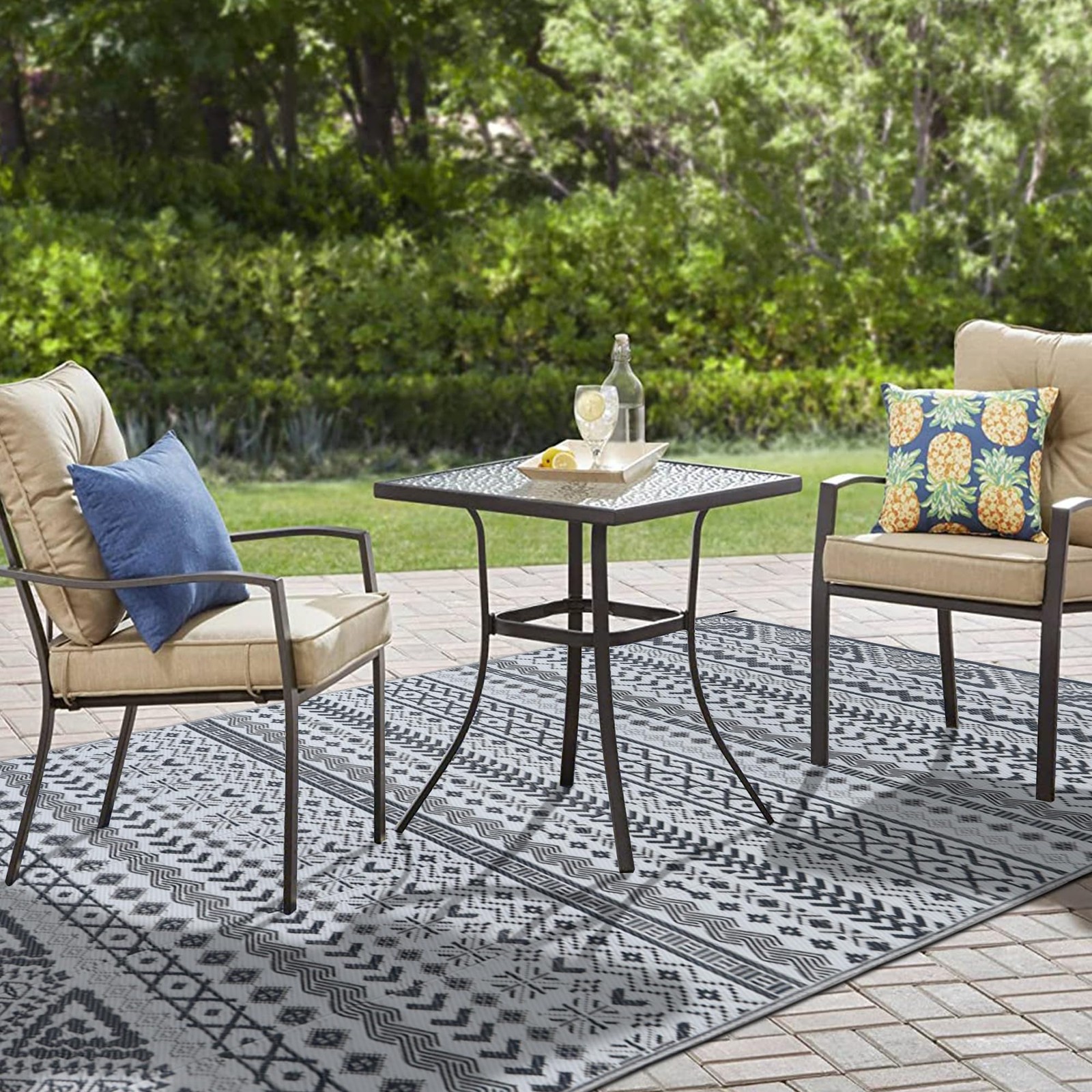 Reversible Mat, Indoor Outdoor Rug Carpet, Reversible Patio Rug, RV Camping R…