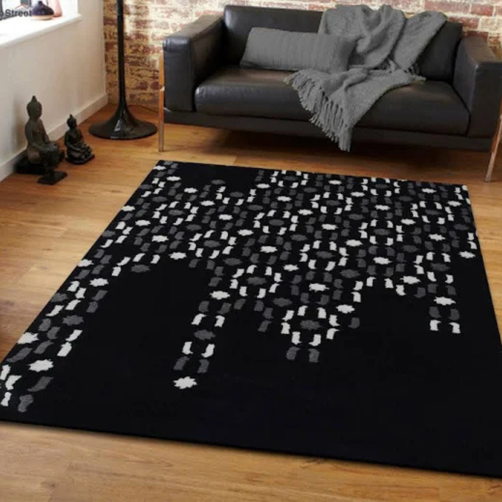 Modern Abstract Design Handmade Hand Tufted Woollen Area Rug, Custom Size Rugs