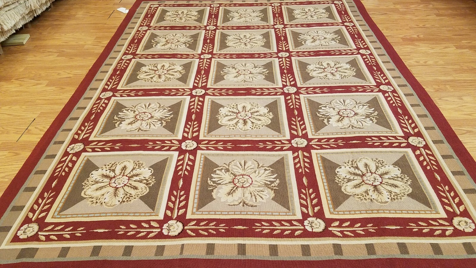 6 x 9 Hand woven French Aubusson Needle point 100% wool Area rug