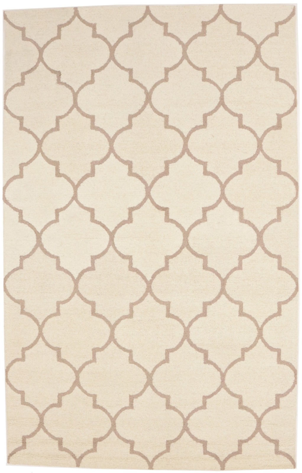 Hand-Tufted Trellis Pattern 5×8 Rug Wool Carpet Modern Interior Design