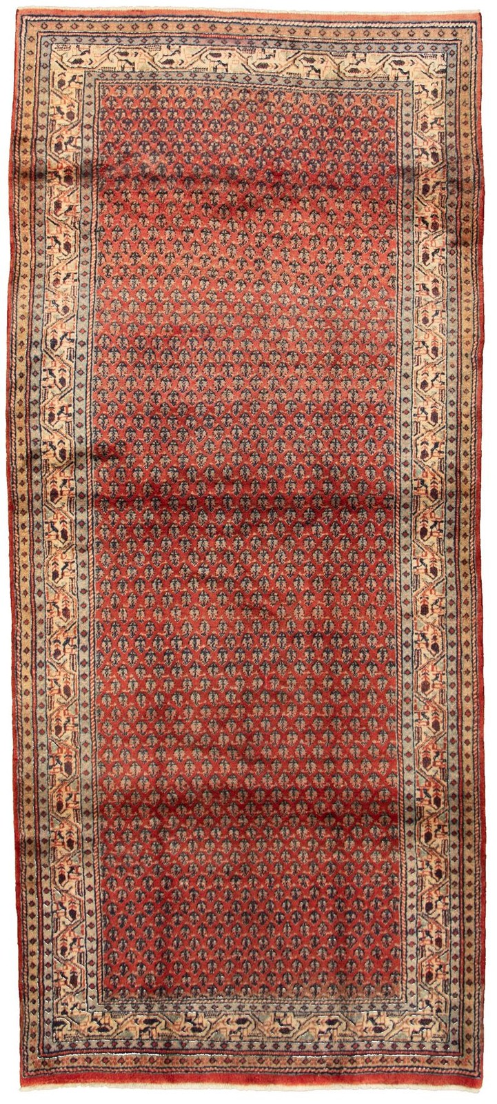 Vintage Hand-Knotted Area Rug 5’1″ x 11’8″ Traditional Oriental Wool Carpet