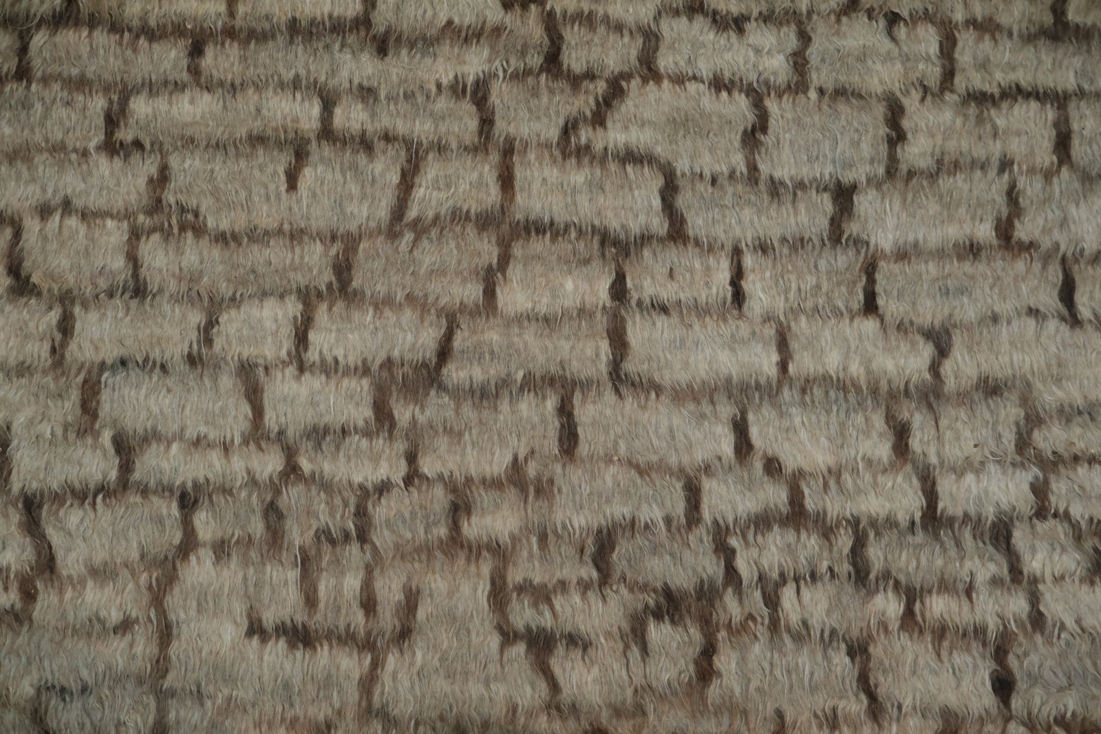 All-Over Shaggy Moroccan Area Rug Room Size Hand-made Berber Plush Carpet 6×9