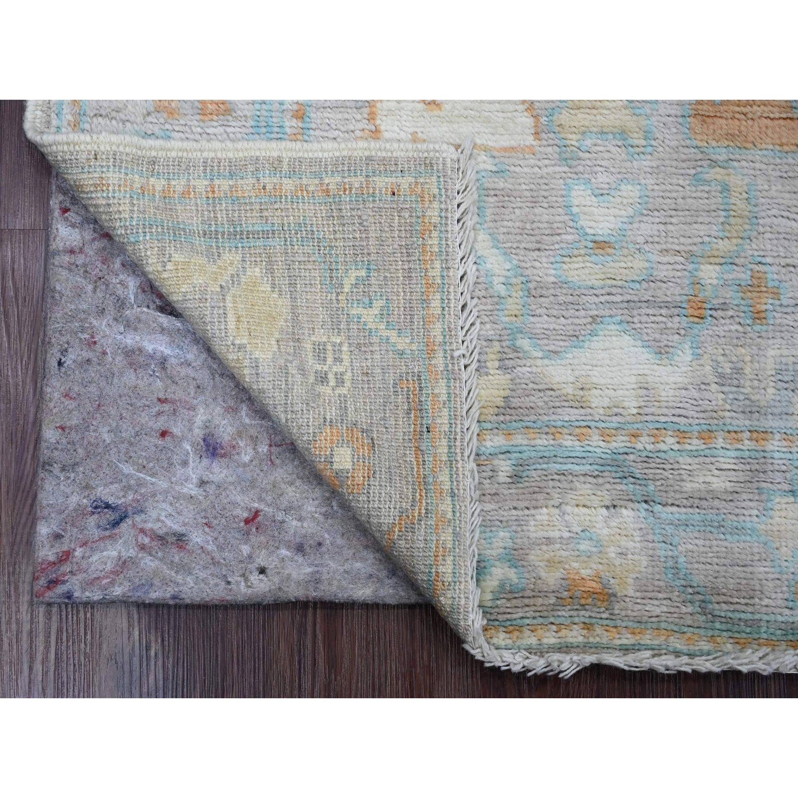 2’10” x 4’9″ Oyster Gray Afghan Angora Oushak Hand Knotted 100% Wool Rug R20805