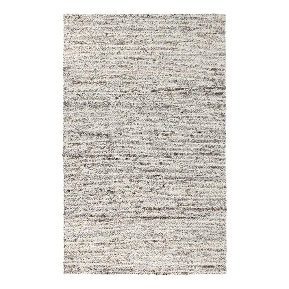 Pemberly Row 108 x 144″ Heathered Wool Area Rug in Ivory/Natural