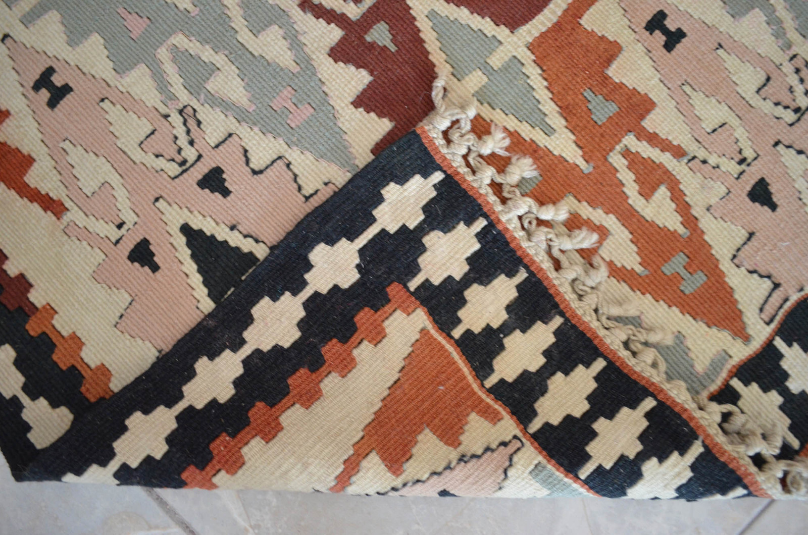 3×6 ft Rug OUSHAK RUG Hand Woven Vintage Turkish Kilim Rug Flat Weave Area Rug