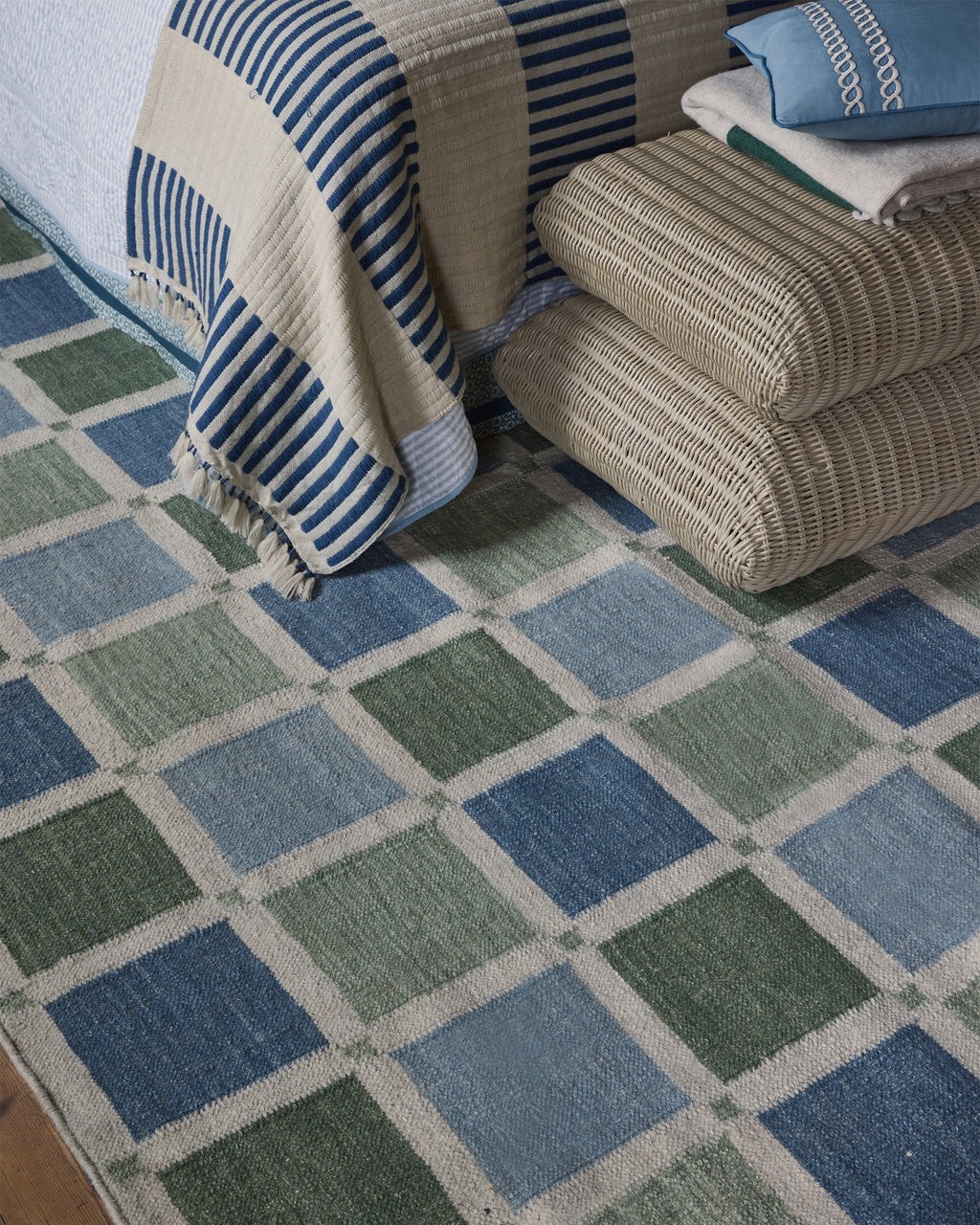 Scandinavian Swedish Kilim Wool Handmade Rug Bohemian Flat weave Large Area Rugs