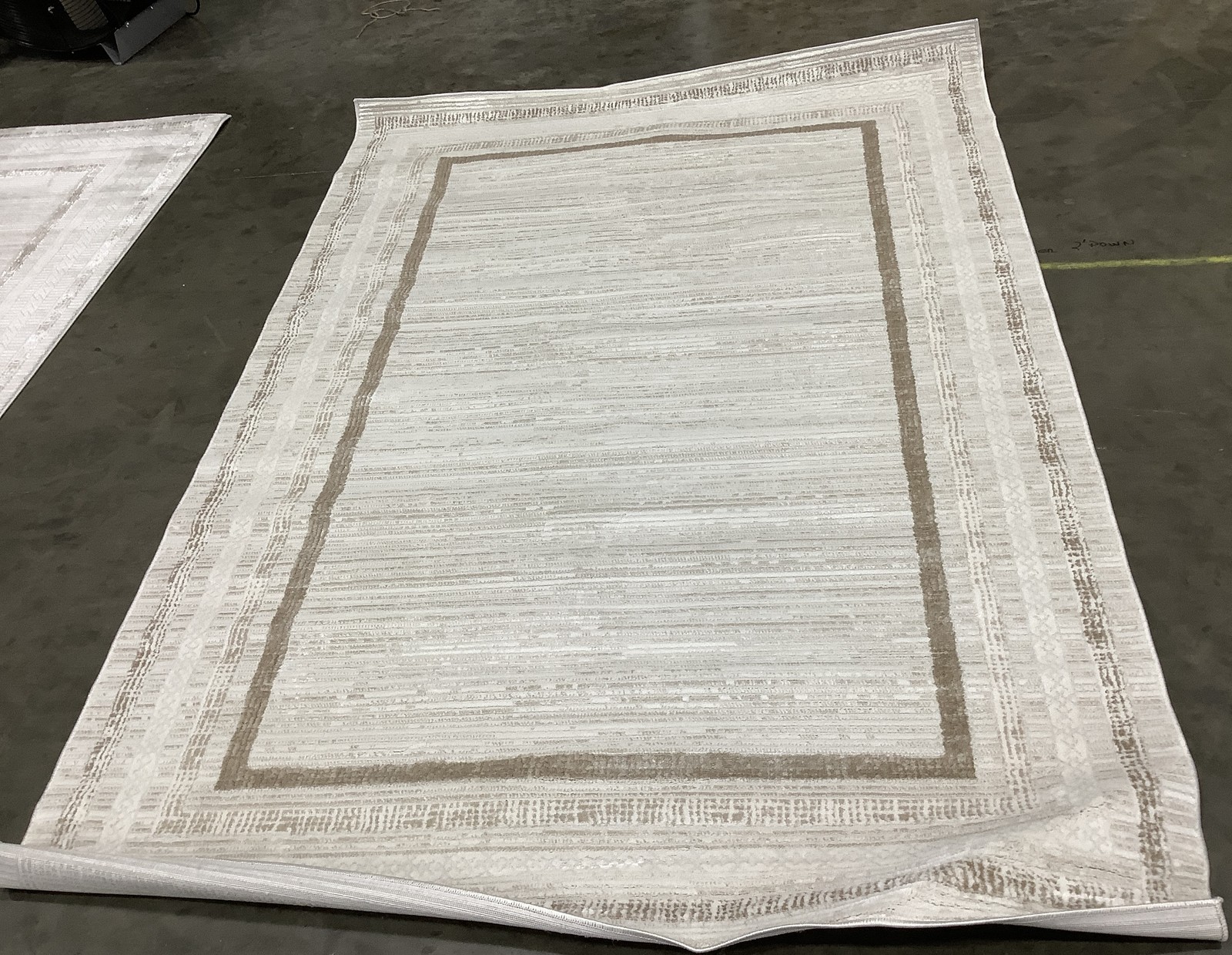 IVORY / BEIGE 5′-3″ x 7′-6″ Binding Stain Rug Reduced Price 1172683529 HAN113B-5