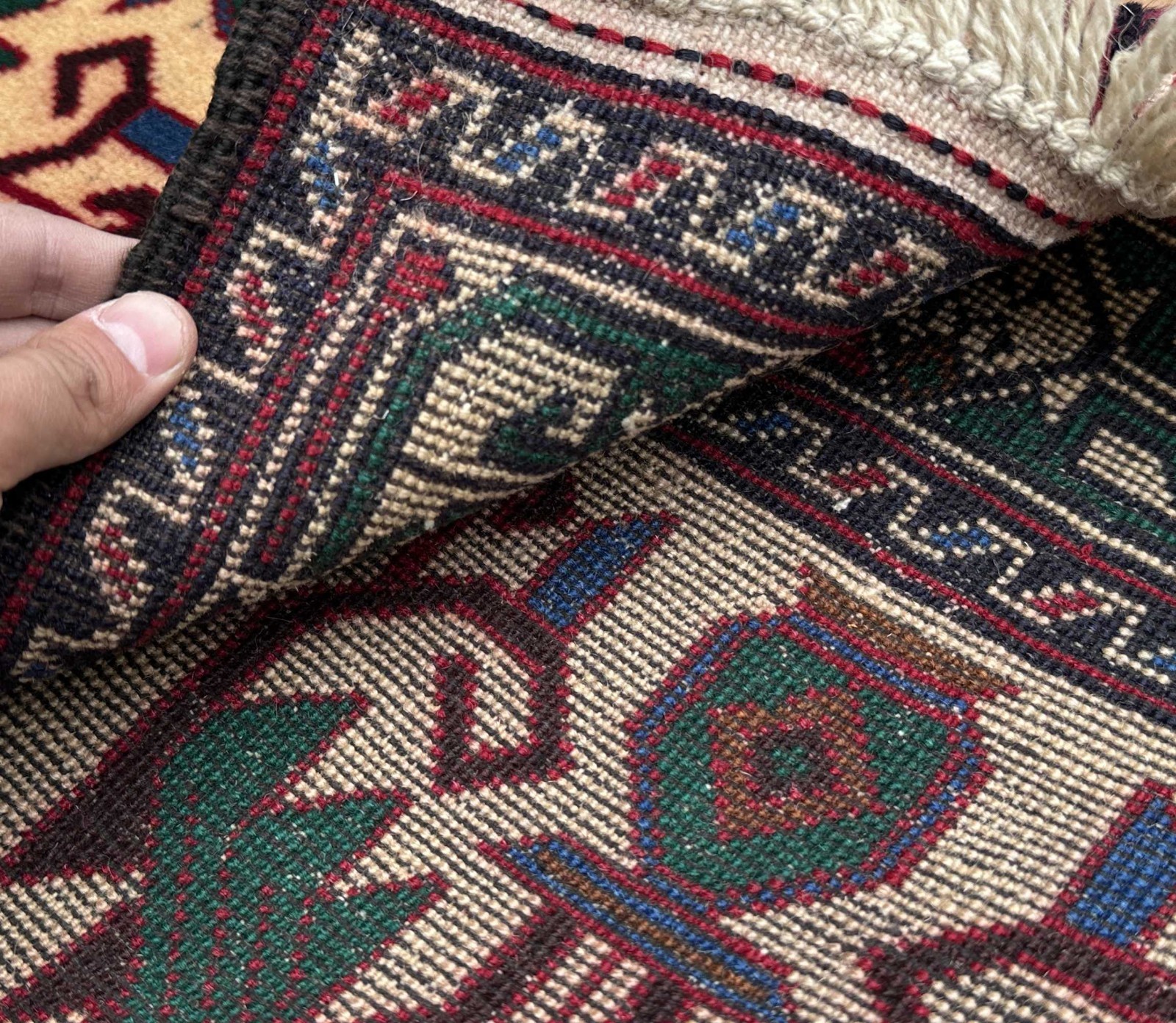 3×5 Afghan Baluchi Tree of Life Hand Knotted Rug Traditional Wool Carpet