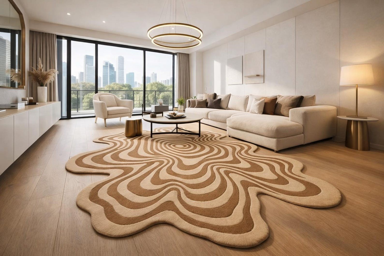 Designer Rug | Irregular Rug | Wool area Rugs | Living Room Rug | Tufted A240