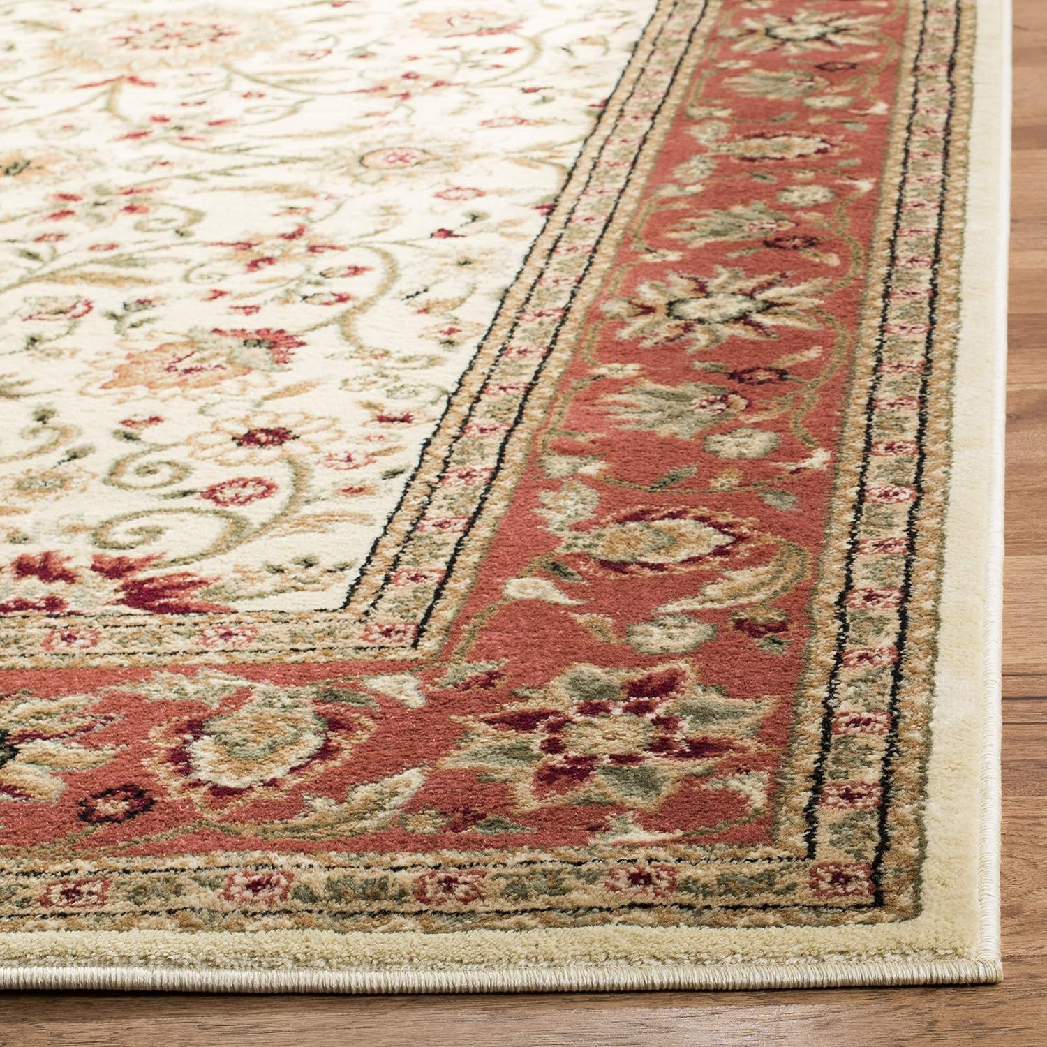 SAFAVIEH Lyndhurst Collection Accent Rug – 2’3″ X 4′, Ivory & Rust, Traditional