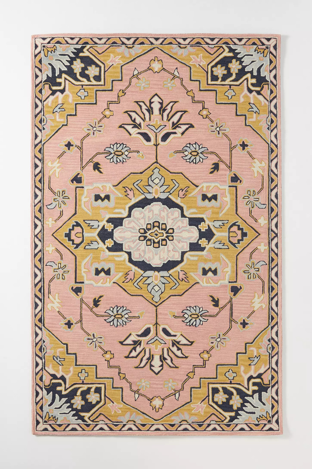 New Tufted Caro Rug Pink rug 5X8 6X9 8X10 9X12 wool area rug carpet