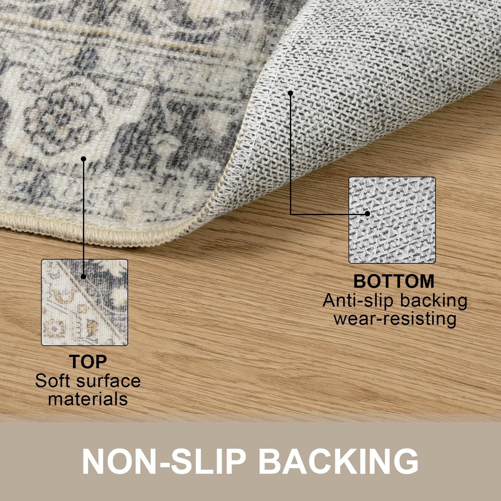 Washable Indoor Doormat, Non Slip Floor Mat 20″x32″ Small Rug Quick Absorbent…