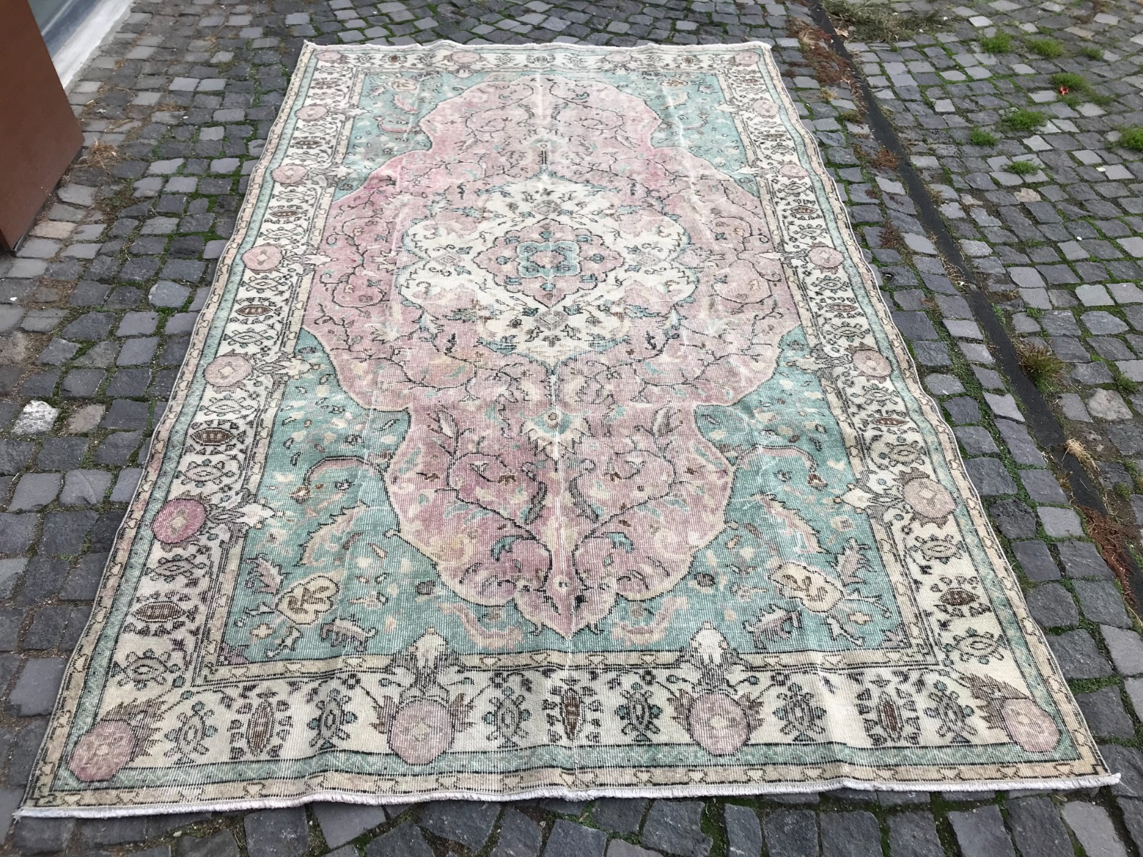 Turkish Vintage Rug, Handmade Wool Rug, Bohemian Large Rug, 6,3 x 10, ft