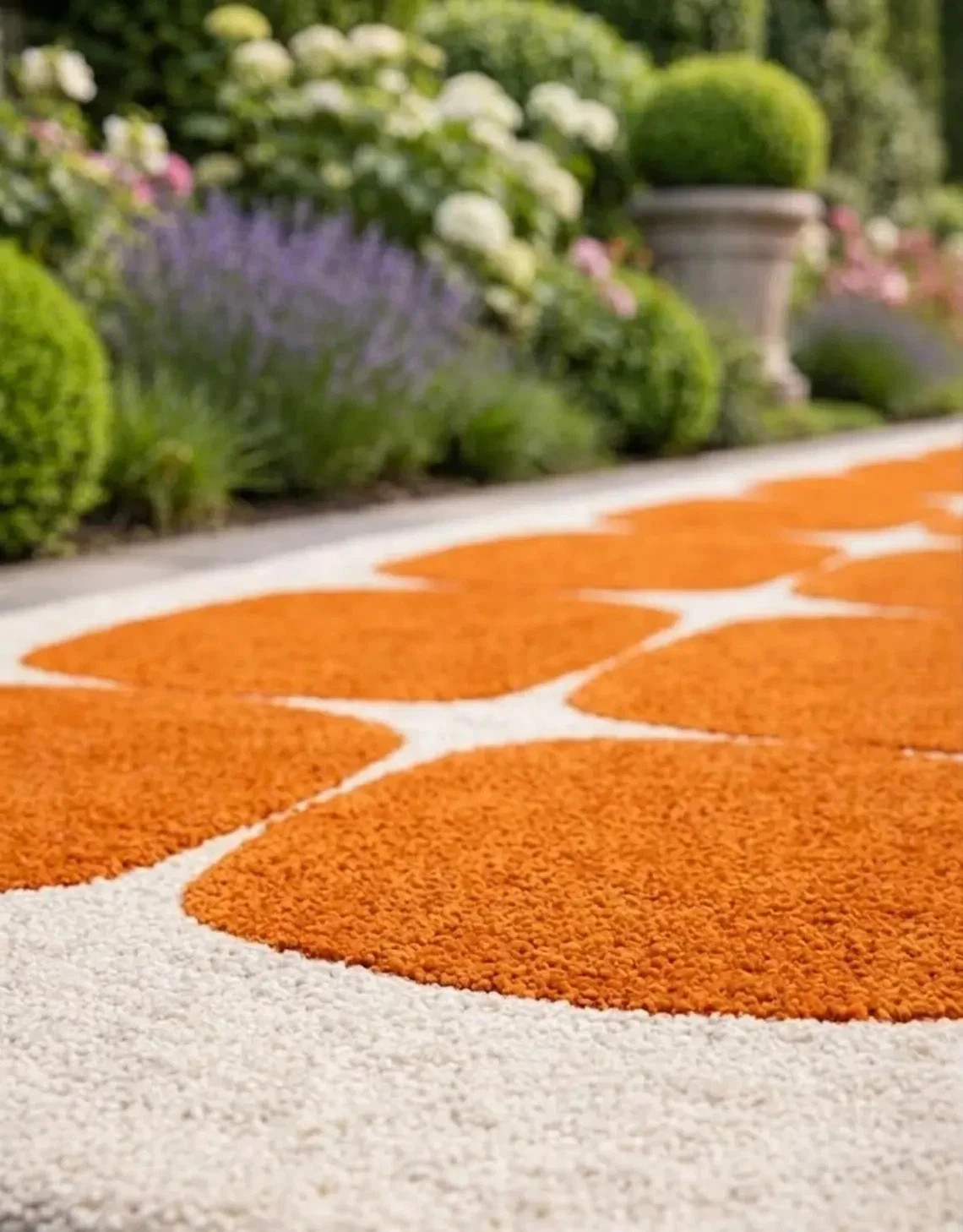 Hand Tufted Wool Runner Rug, Modern Orange Geometric Hallway Area Carpet 2×10