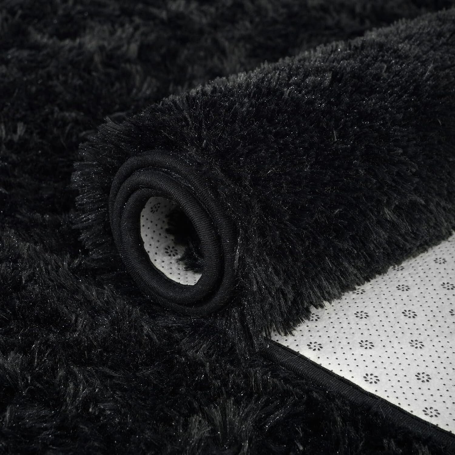 Super Soft Black Shag Area Rug – Cozy 4×6 Feet Nursery & Living Room Decor