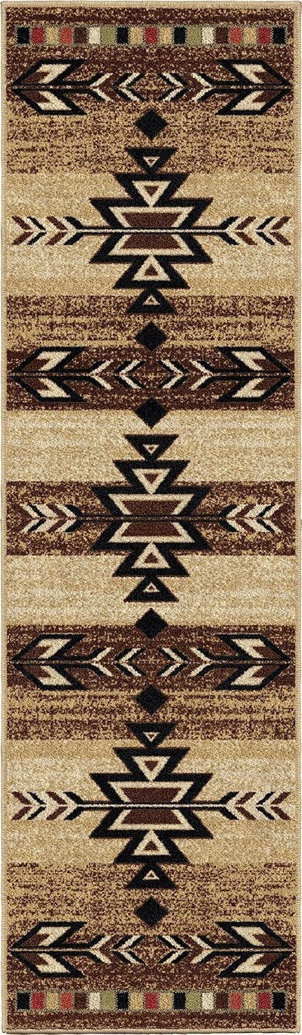 Southwestern Rug Runner Geometric Lodge Cabin Rustic Living Room 2’3″ x 7’7″ New