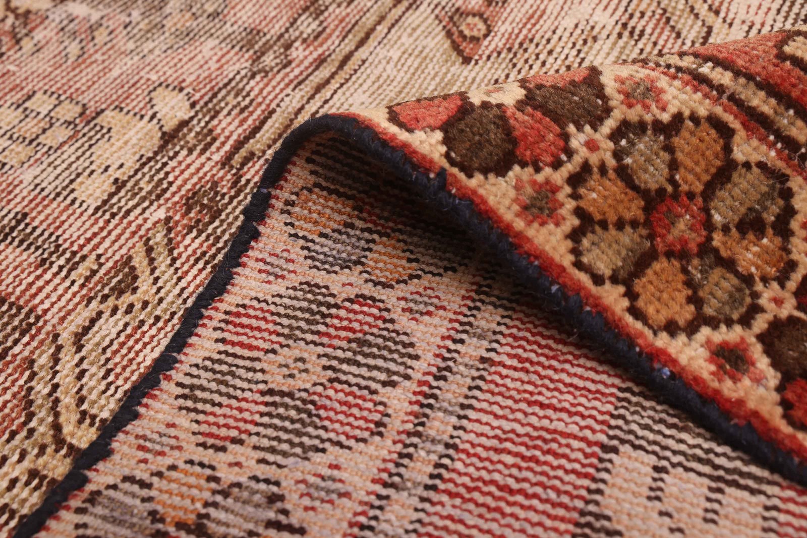Vintage Hand-Knotted Area Rug 4’0″ x 6’2″ Traditional Wool Carpet
