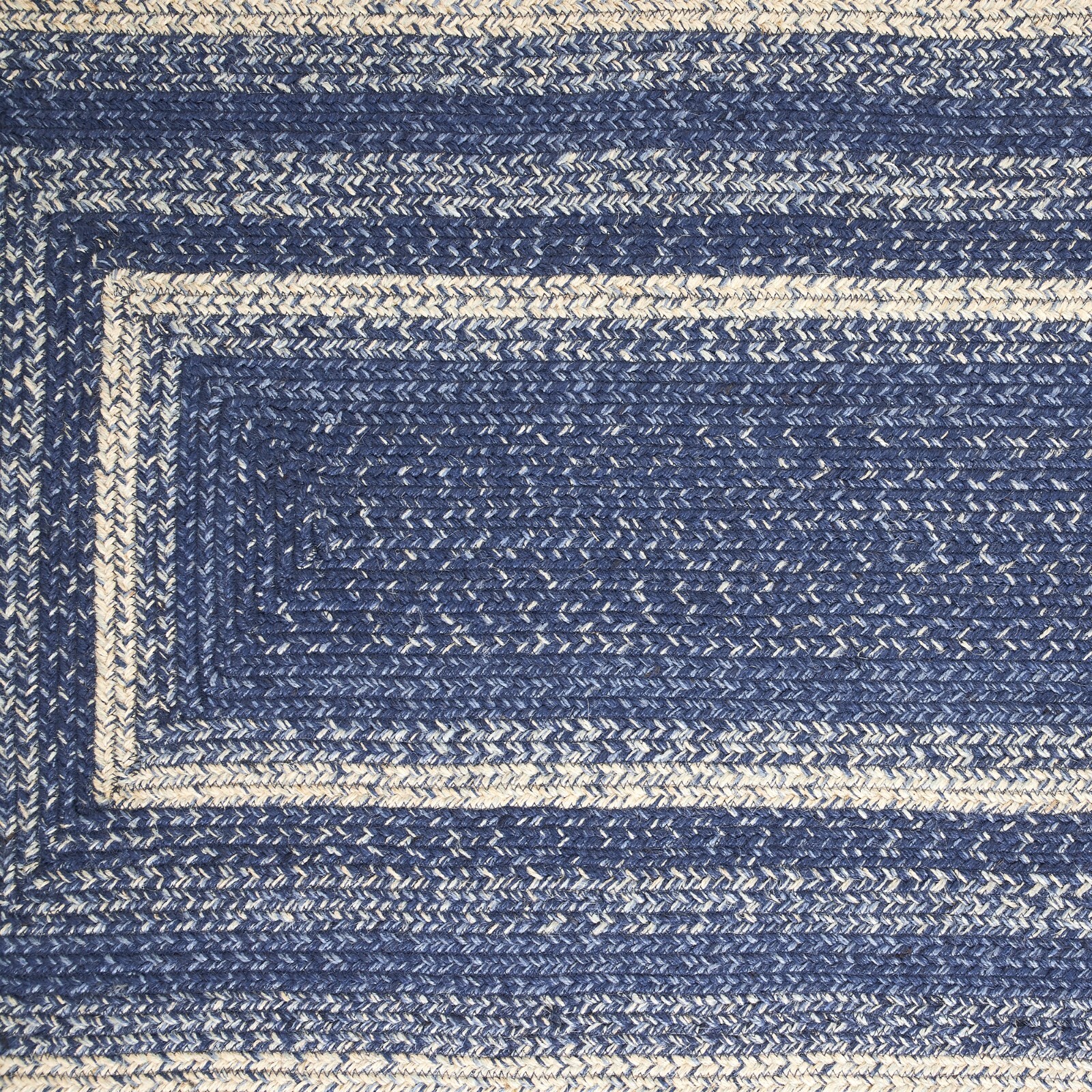 Eco-Friendly Rectangle Braided Blue Rug Country Farmhouse Nonslip Great Falls