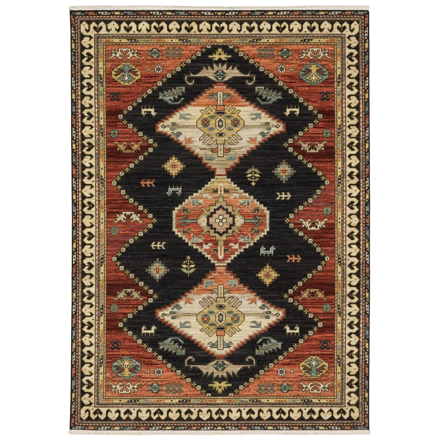 Sphinx Lilihan Area Rug L051K6 Traditional Navy Oriental Medallion Rectangle