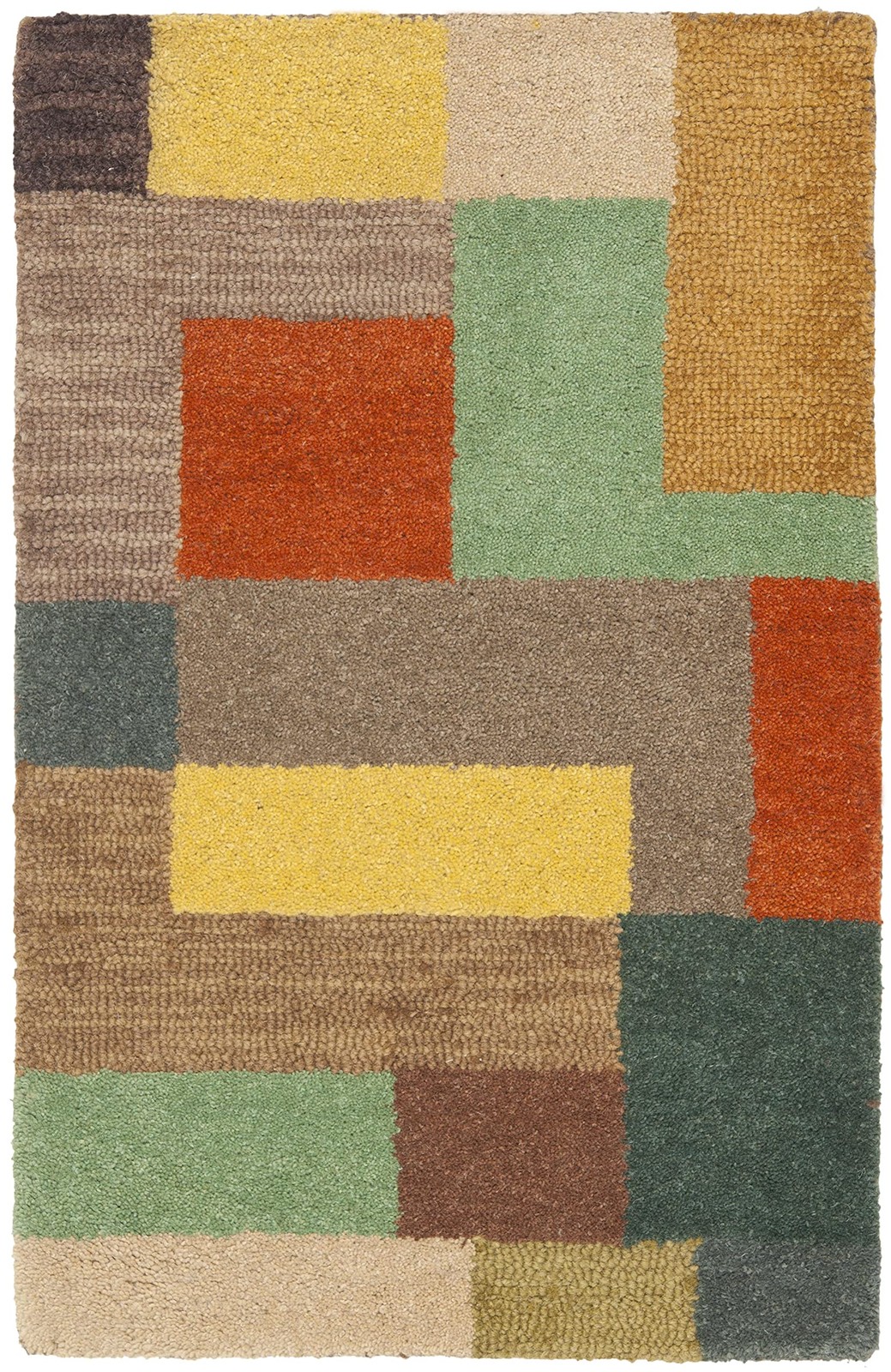 Soho Collection Accent Rug – 2′ x 3′, Multi, Handmade Modern Abstract Wool, I…