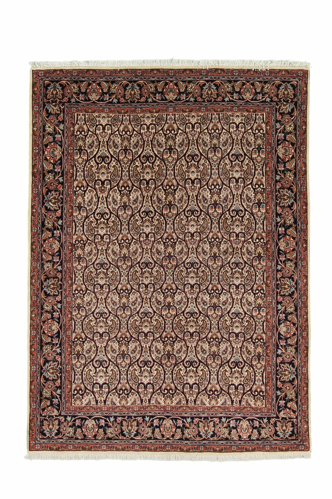 Genuine 4’9″ x 6’8″ Hand-Knotted Bijar Wool Area Rug Area Rug Carpet