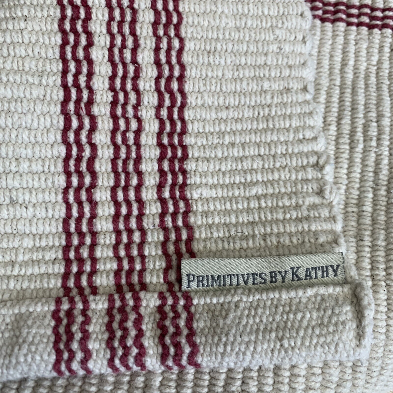 Primitives By Kathy Cotton Throw Rug Farmhouse Cottage Love Blessings