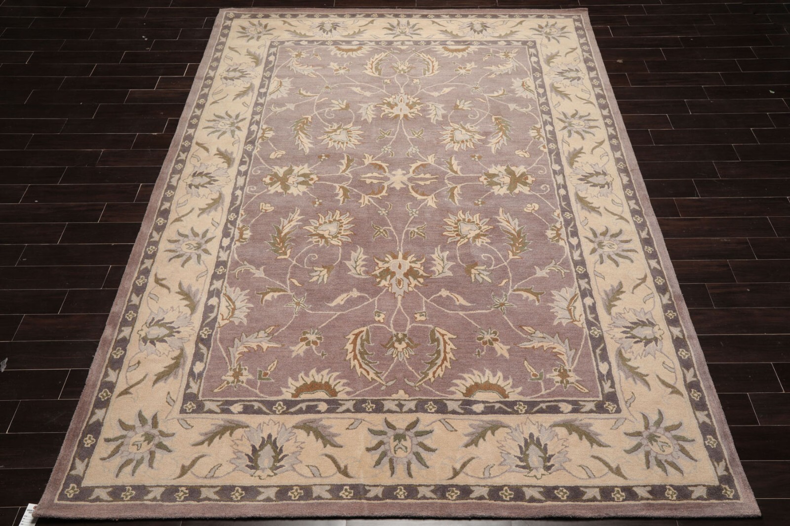 LoomBloom Multi Sizes Aubergine Hand Tufted Traditional Abstract Wool Area Rug