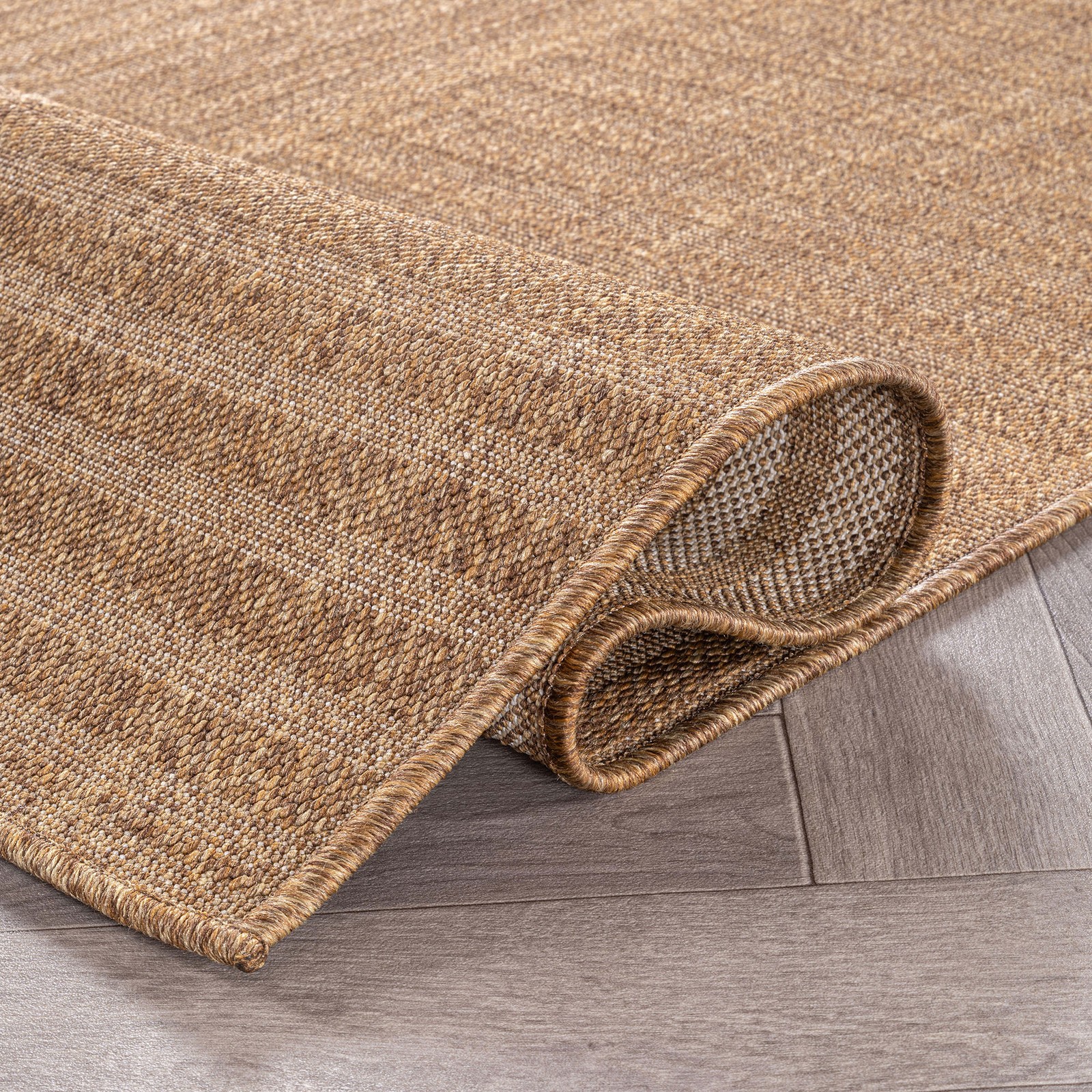 Rugshop Indoor/Outdoor Rug Flat Woven Area Rug Jute Style Deck Balcony Patio Rug