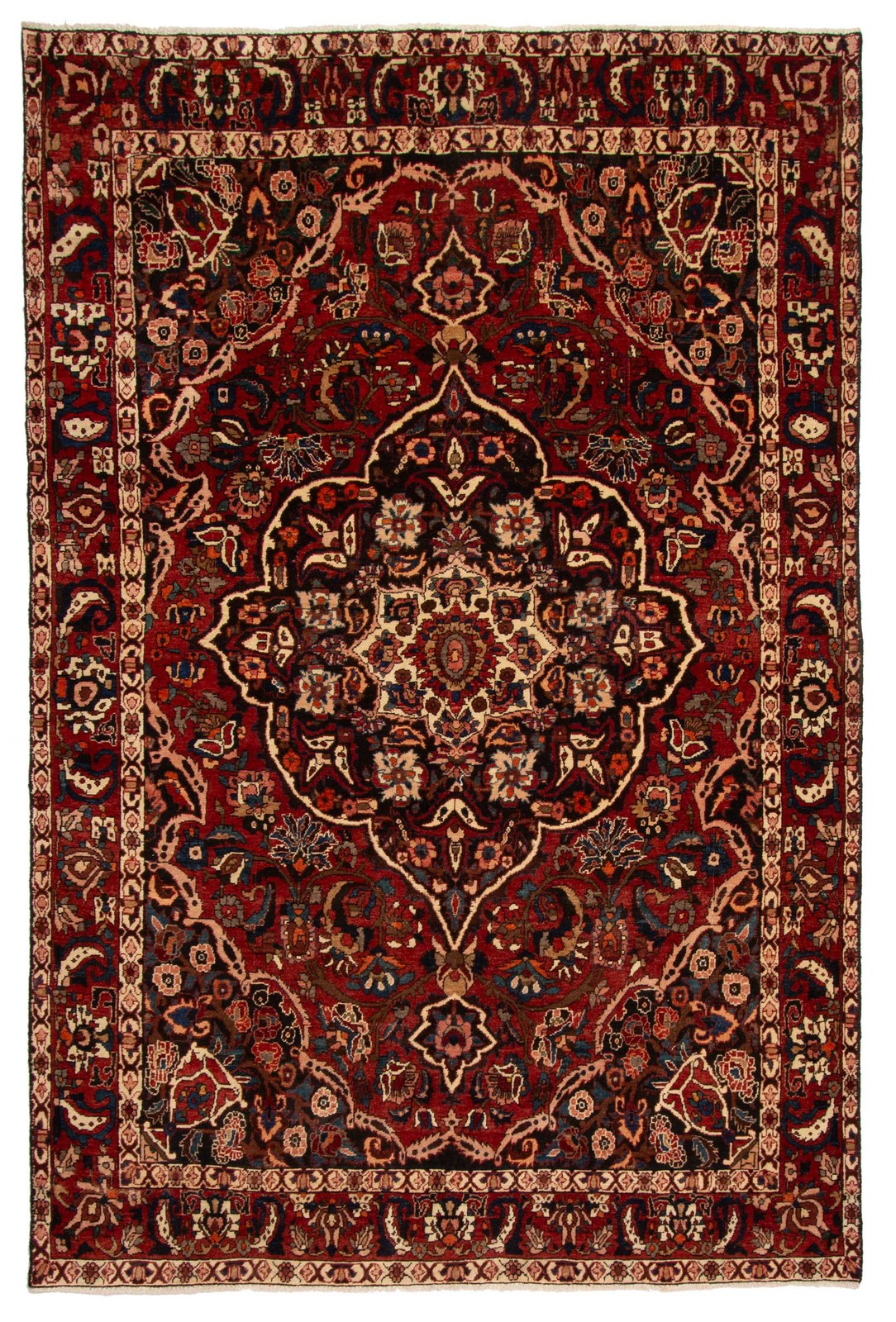 Vintage 6’4″ x 9’7″ Traditional Hand Knotted Vegetable Dye Wool Area Rug
