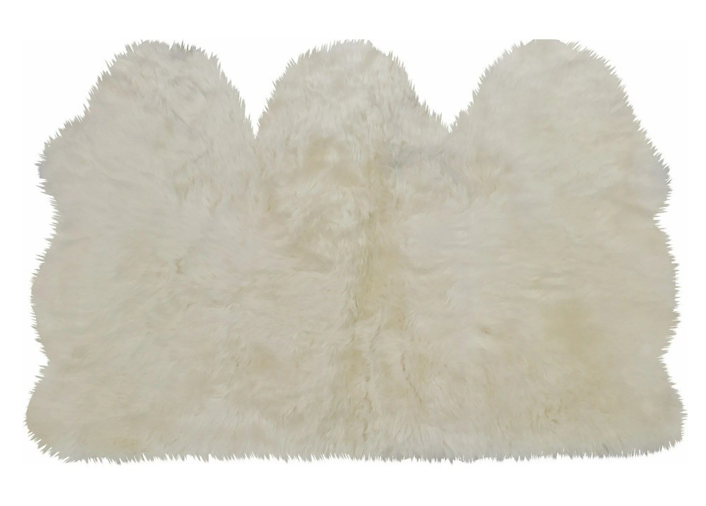 Natural New Zealand Sheepskin Trio Rug | Gold | 3’x5′