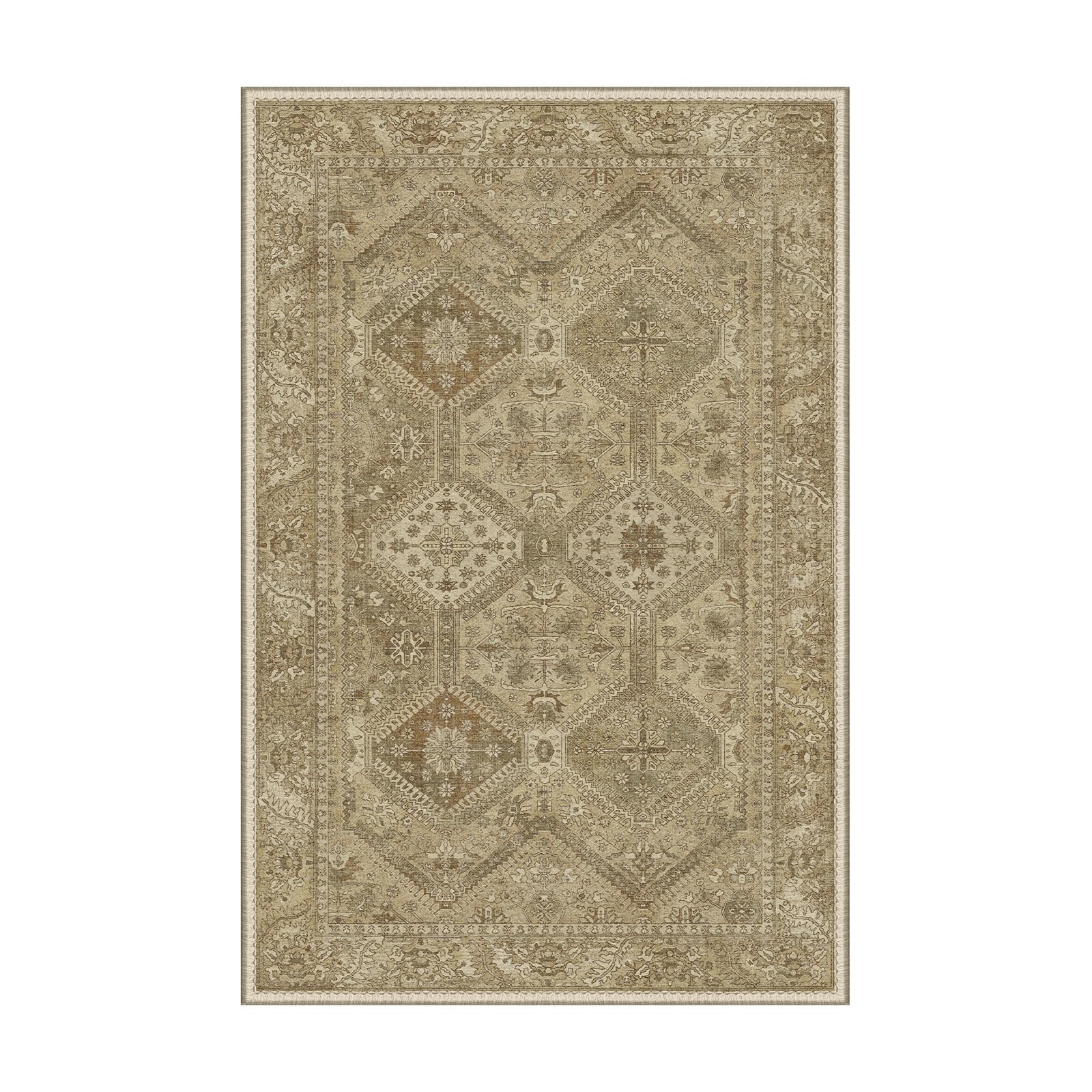 2×3 Entrance Rug Washable Small Rug for Entryway Door Mat Light Brown