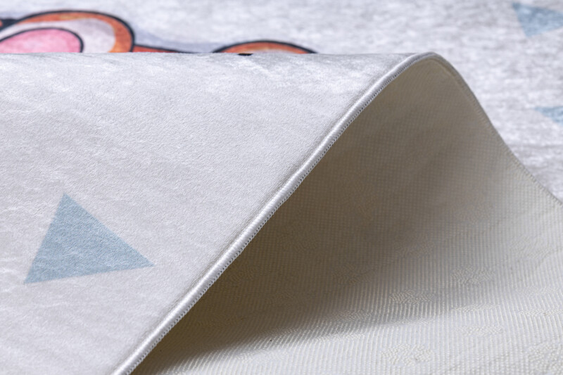 Modern Waschteppich ” BAMBINO ” for Children Anti Colourful Tiger, Indian White