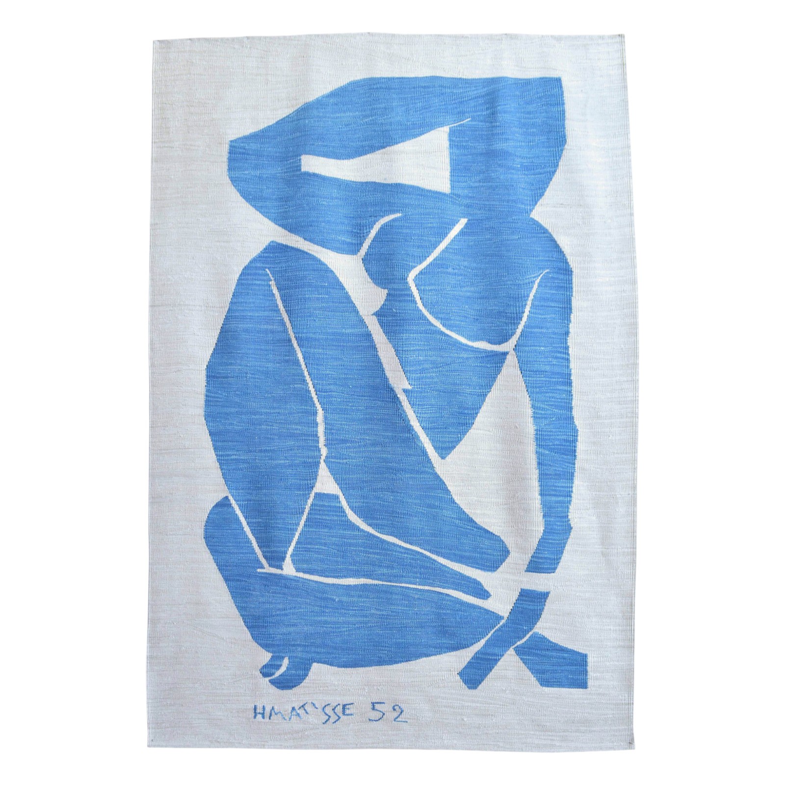 Matisse Inspired HandWoven SILK Area Rug Wall Decor Art Deco Rug 5×7 ft Approx