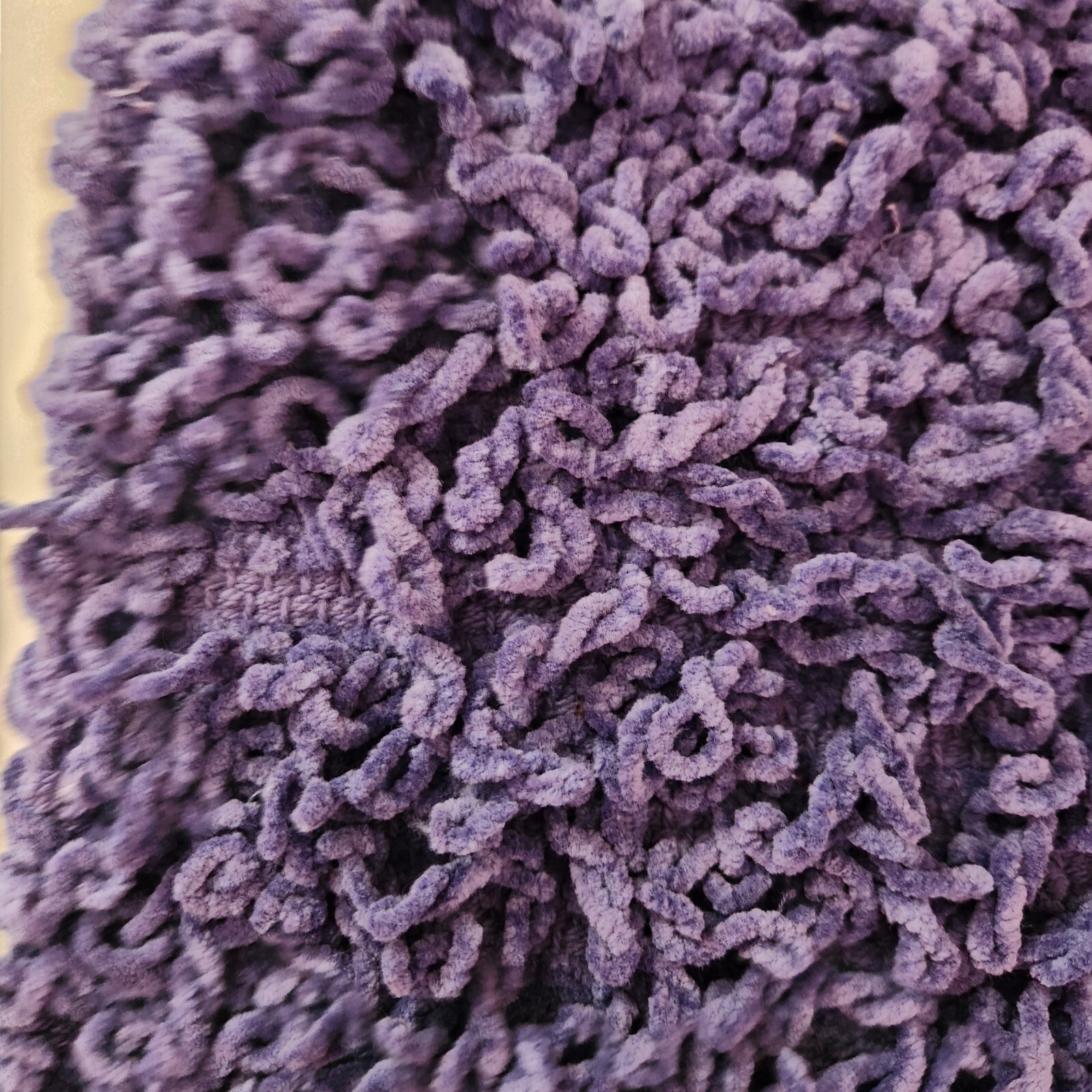 Chenille Shag Throw Rug Bath Mat 27″ x 45″ Periwinkle Blue Handwoven Cotton New