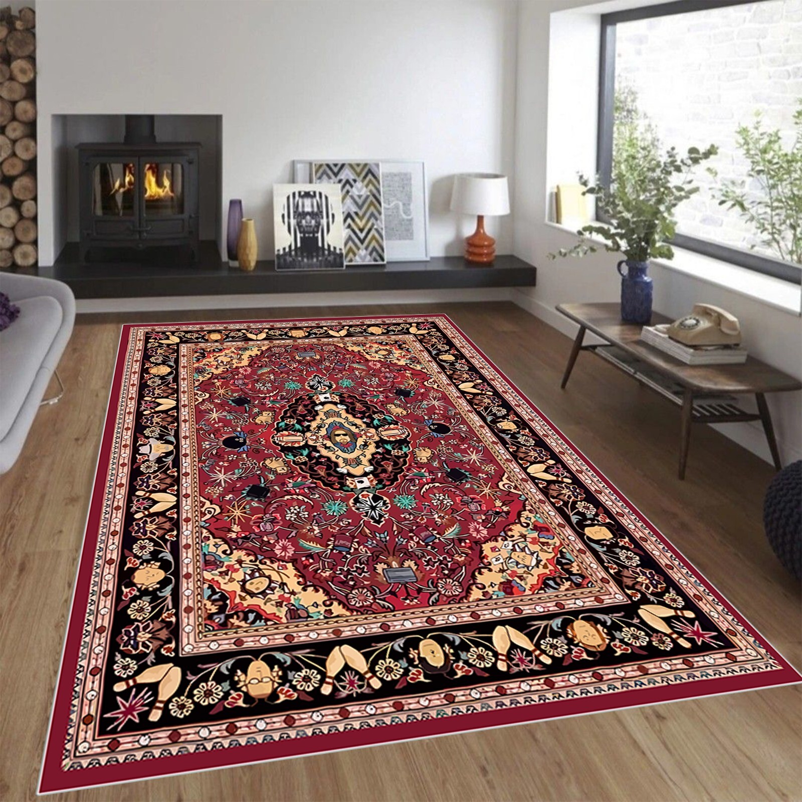 Dude Rug, The Big Lebowski Rug, Big Lebowski Rug, Dude Pattern Rug, Dude, Big Br