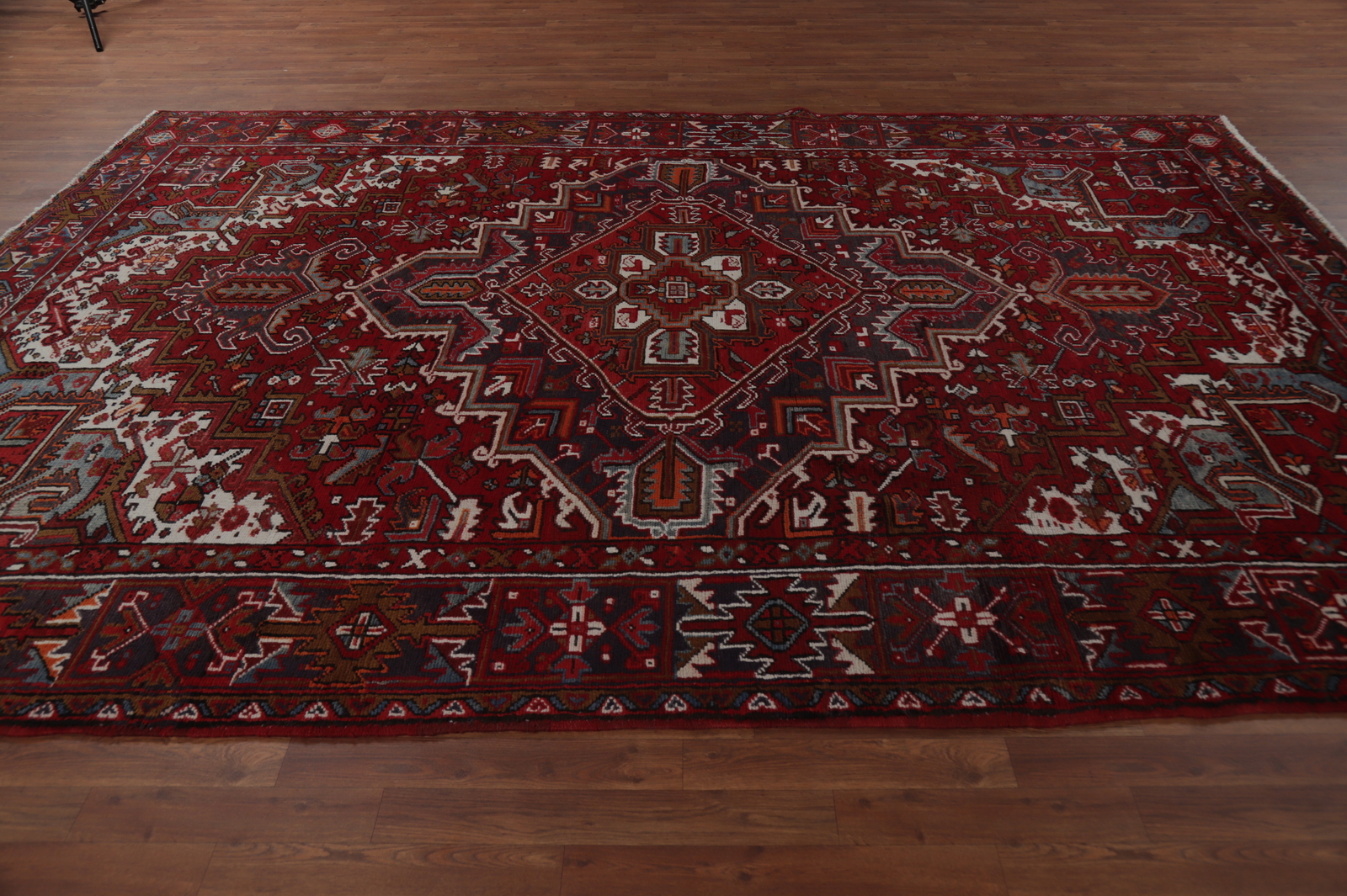 Vintage Red/ Dark Brown Heriiz Hand-knotted Traditional Room Size Area Rug 8×11