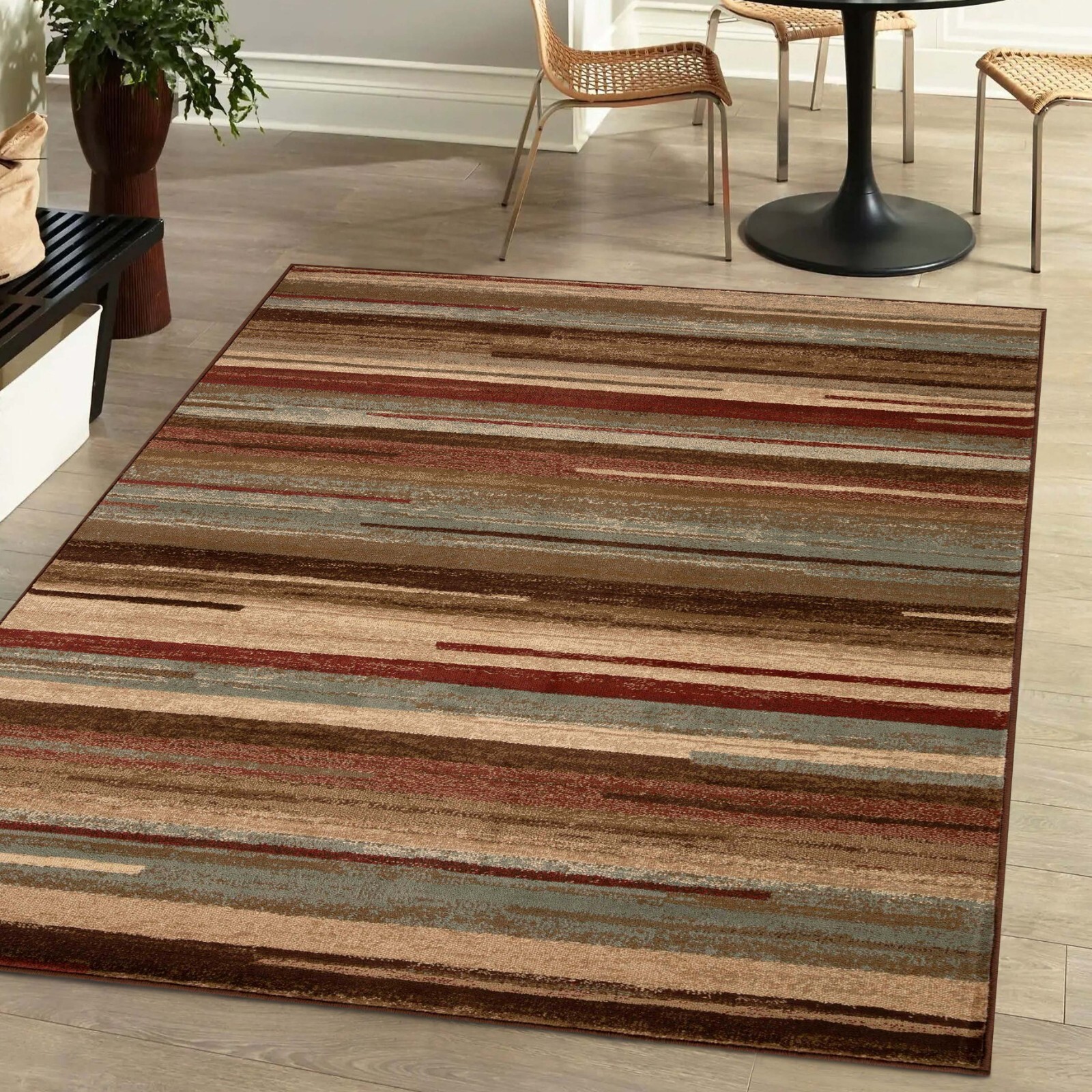 Fulgor Modern Stripes Abstract Lines Indoor Large Area Rugs or Runner Rug