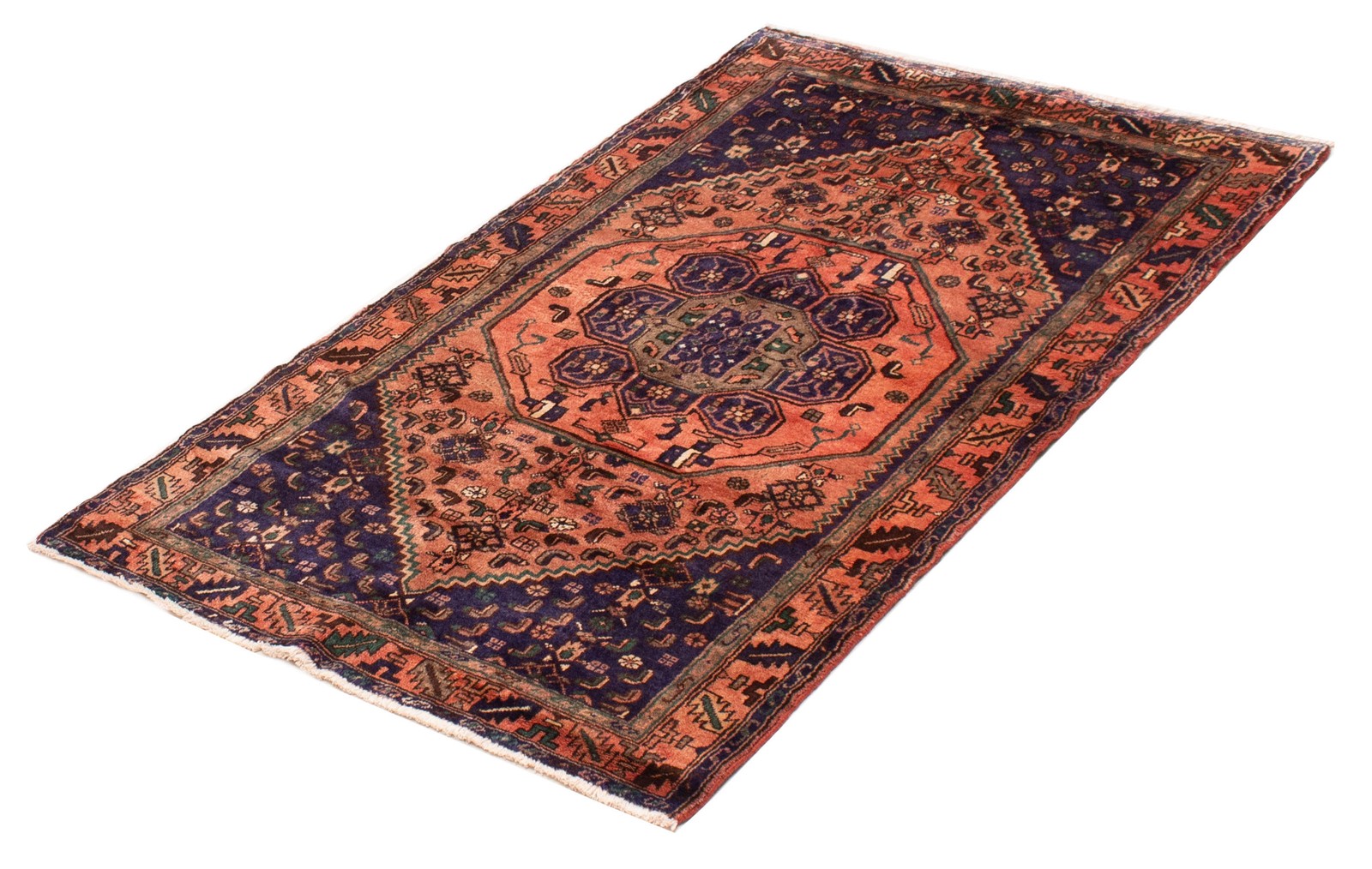 Traditional Vintage Hand-Knotted Area Rug 4’1″ x 6’6″ Oriental Wool Carpet
