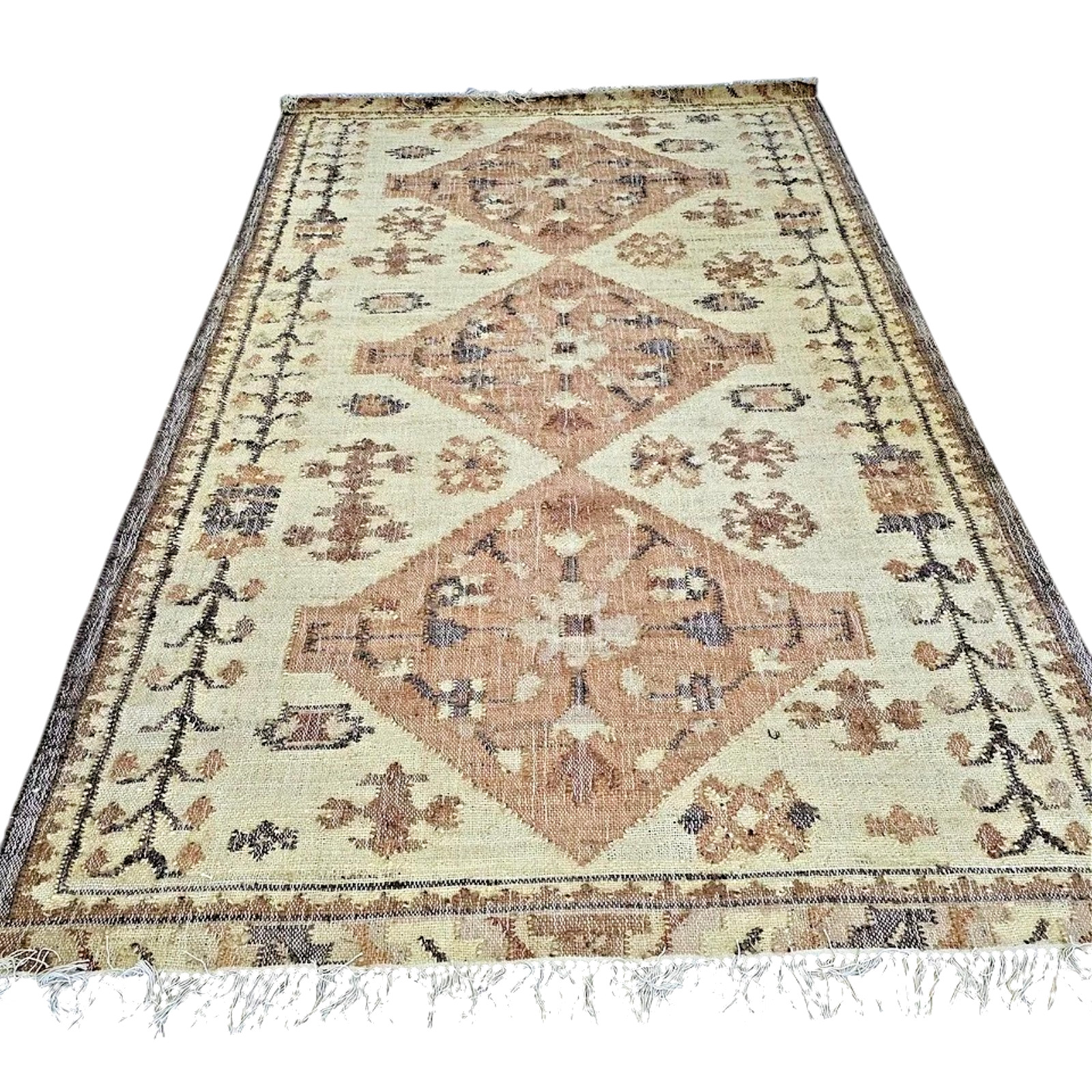 NEW Pottery Barn 5×8 Rike Handwoven Flatweave Wool Rug