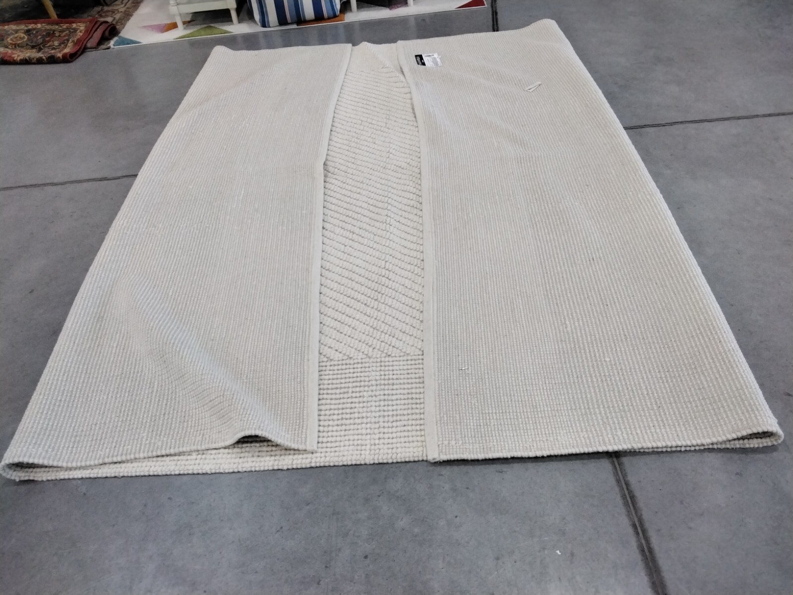 IVORY 9′ X 12′ Back Stain Rug, Reduced Price 1172757946 NAT450A-9
