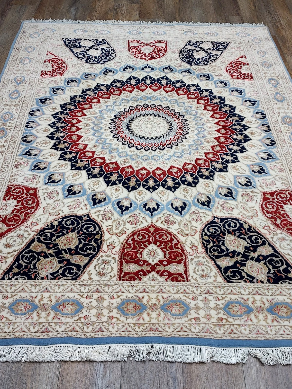 Turkish Silk And Wool HandMade Bohemian Royal Classic Design,Turkish Rug 5.5x8Ft