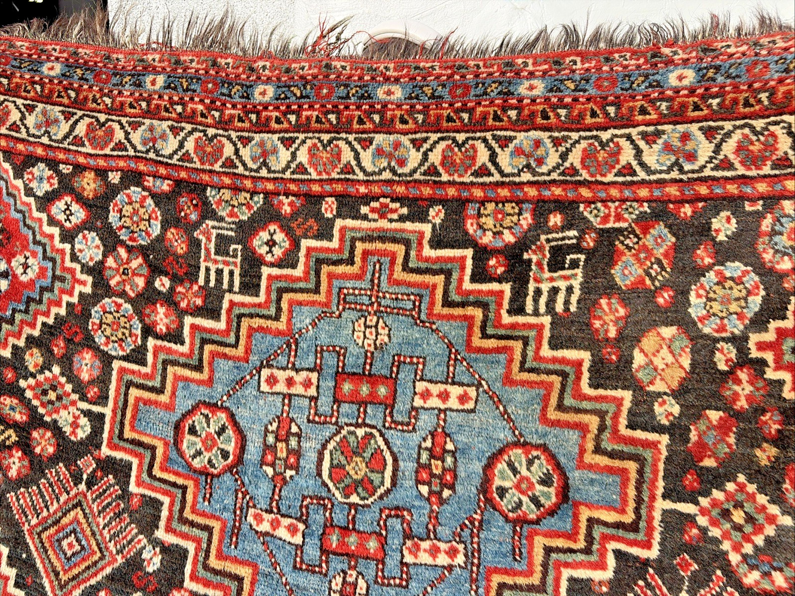 Auth: Antique Qasqai Nomadic Rug Outstanding Collectors Organic 6×10
