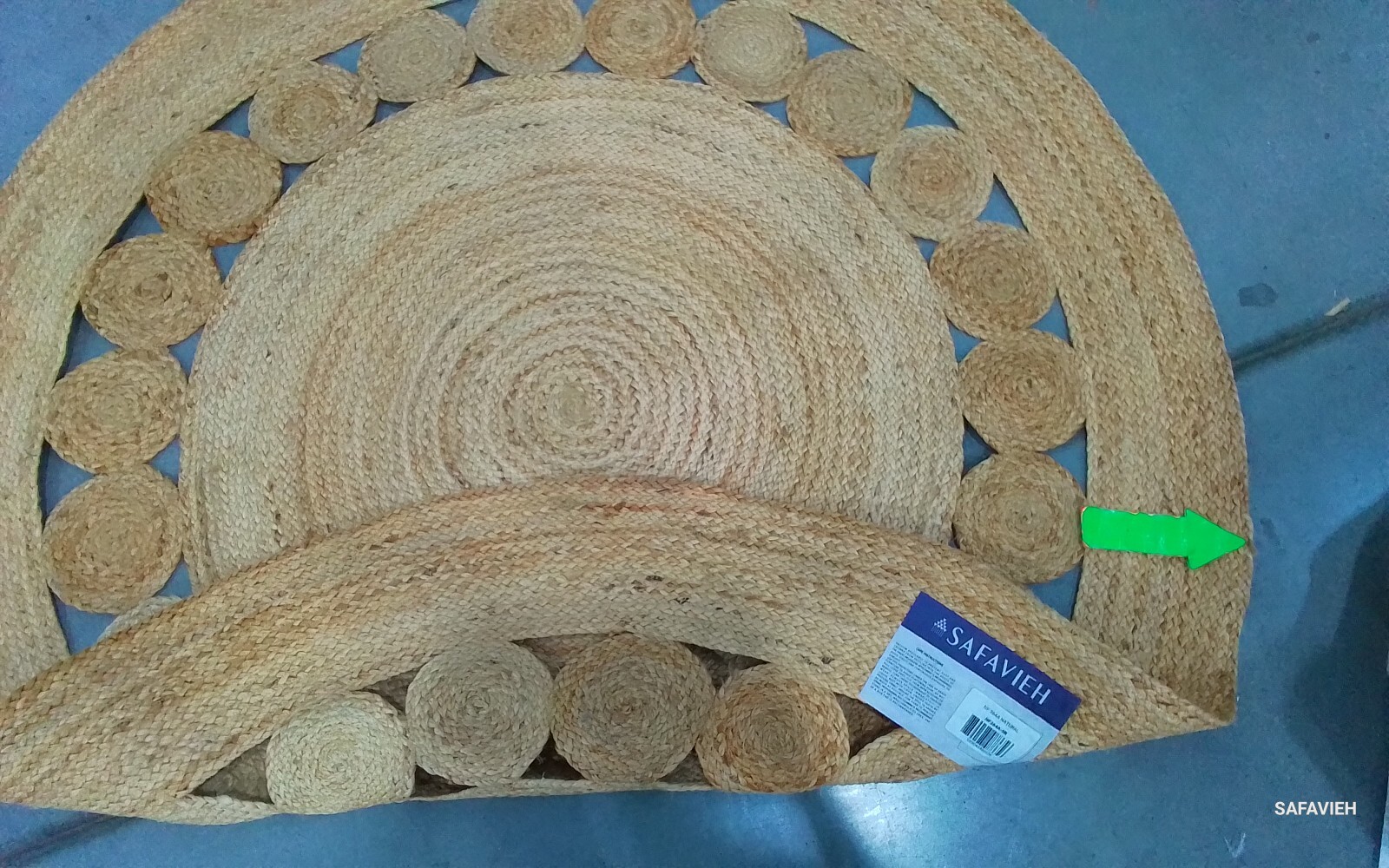 NATURAL 5′-0″ x 5′-0″ Broken Thread Rug, Reduced Price 1172768967 NF364A-5R