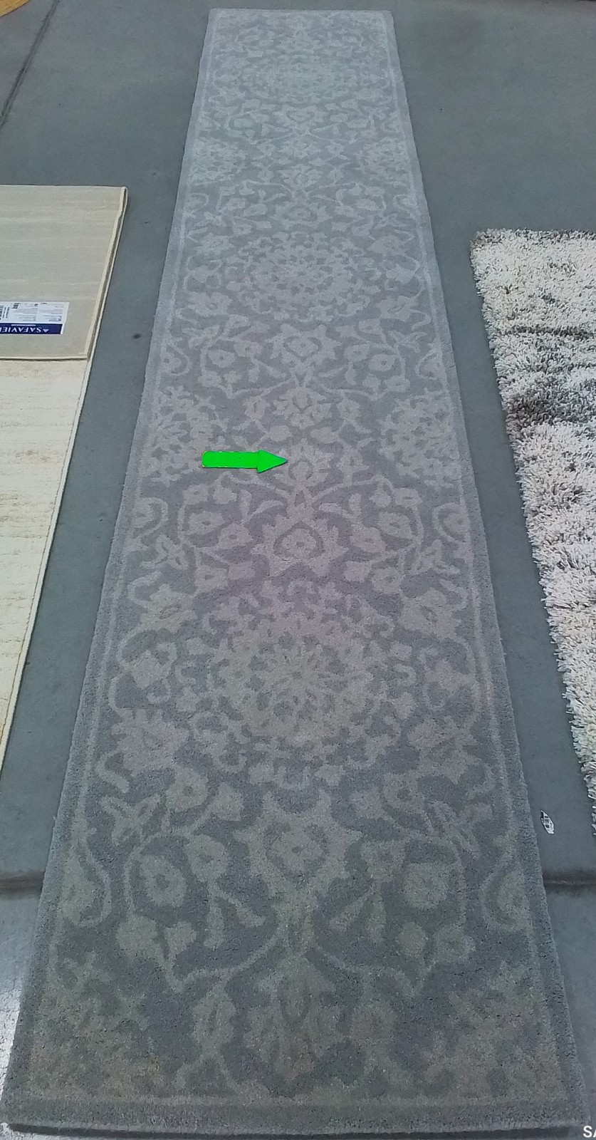 GREY / SILVER 2′-3″ x 12′-0″ Flaw in Rug, Reduced Price 1172800435 BEL446A-212