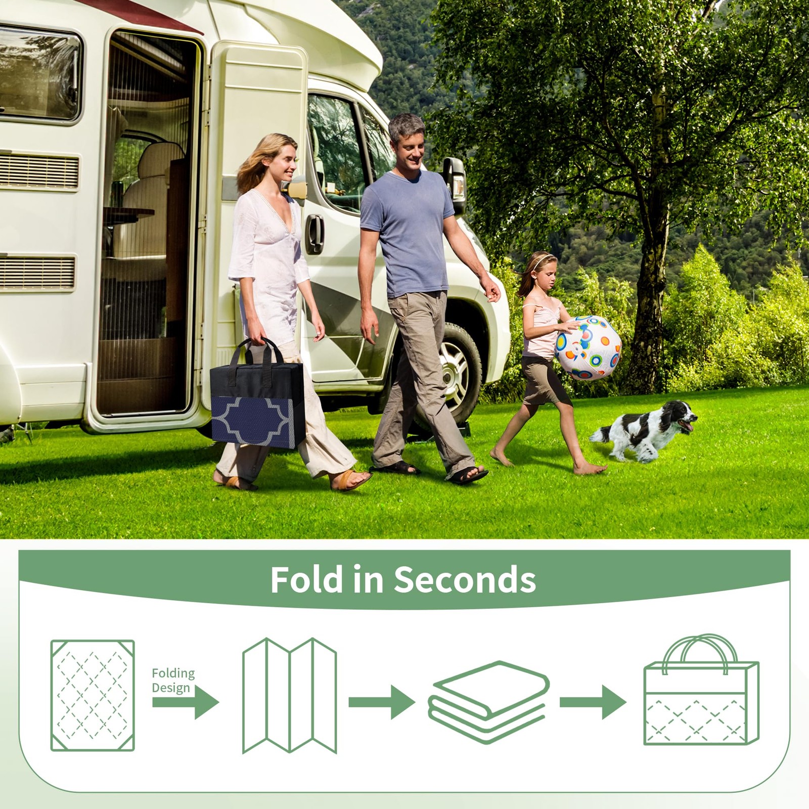 Outdoor Rug Patio Waterproof Reversible Plastic Straw Rv Area Carpet 8′ X 10′